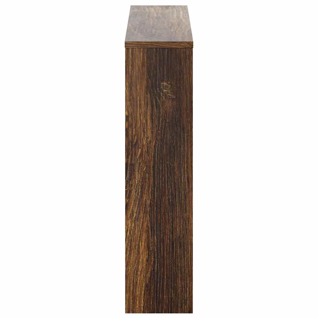 Scarpiera con Specchio a 2 Livelli Rovere fumo 63x17x67 cm