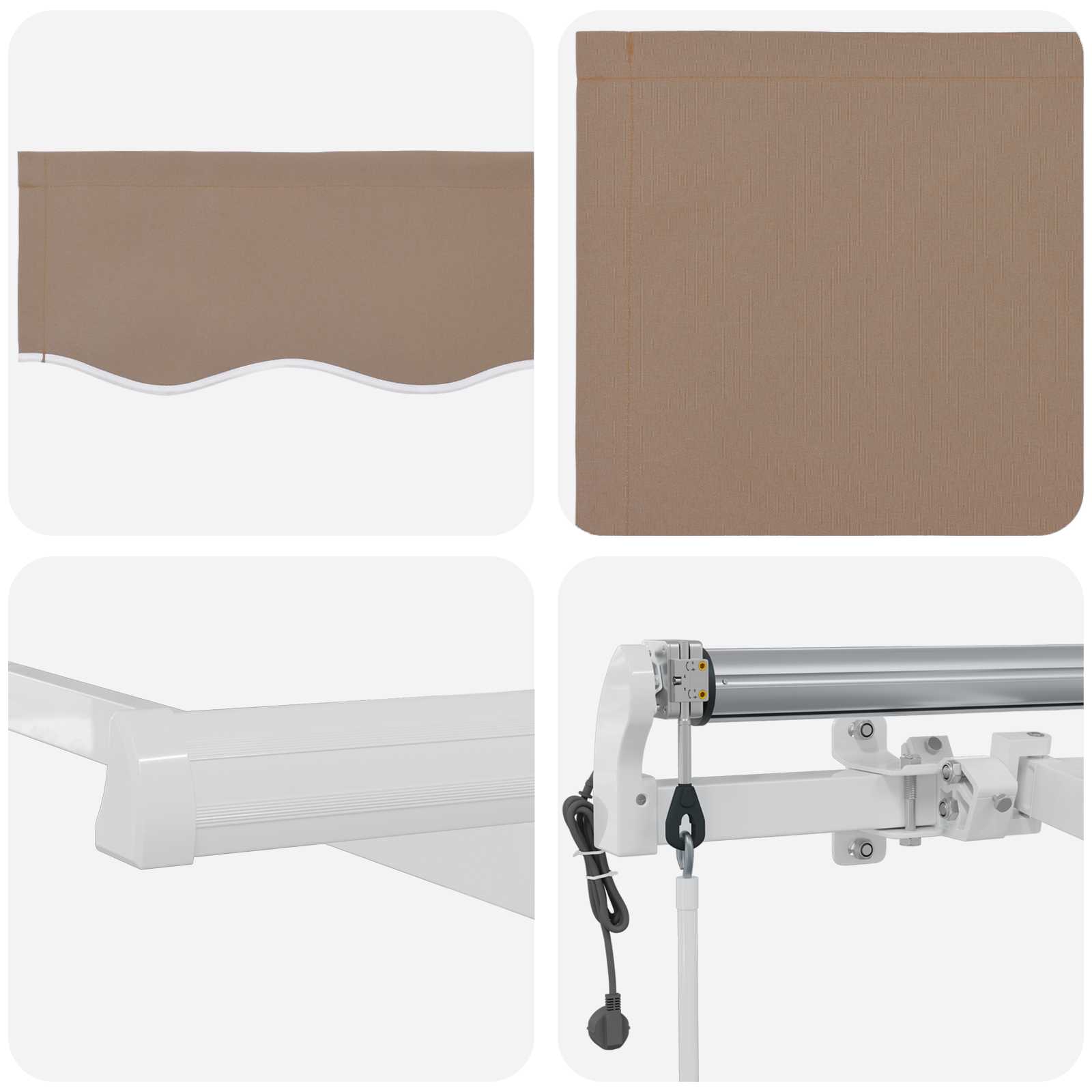 Tenda retrattile Tortora 500 × 300 cm Poliestere