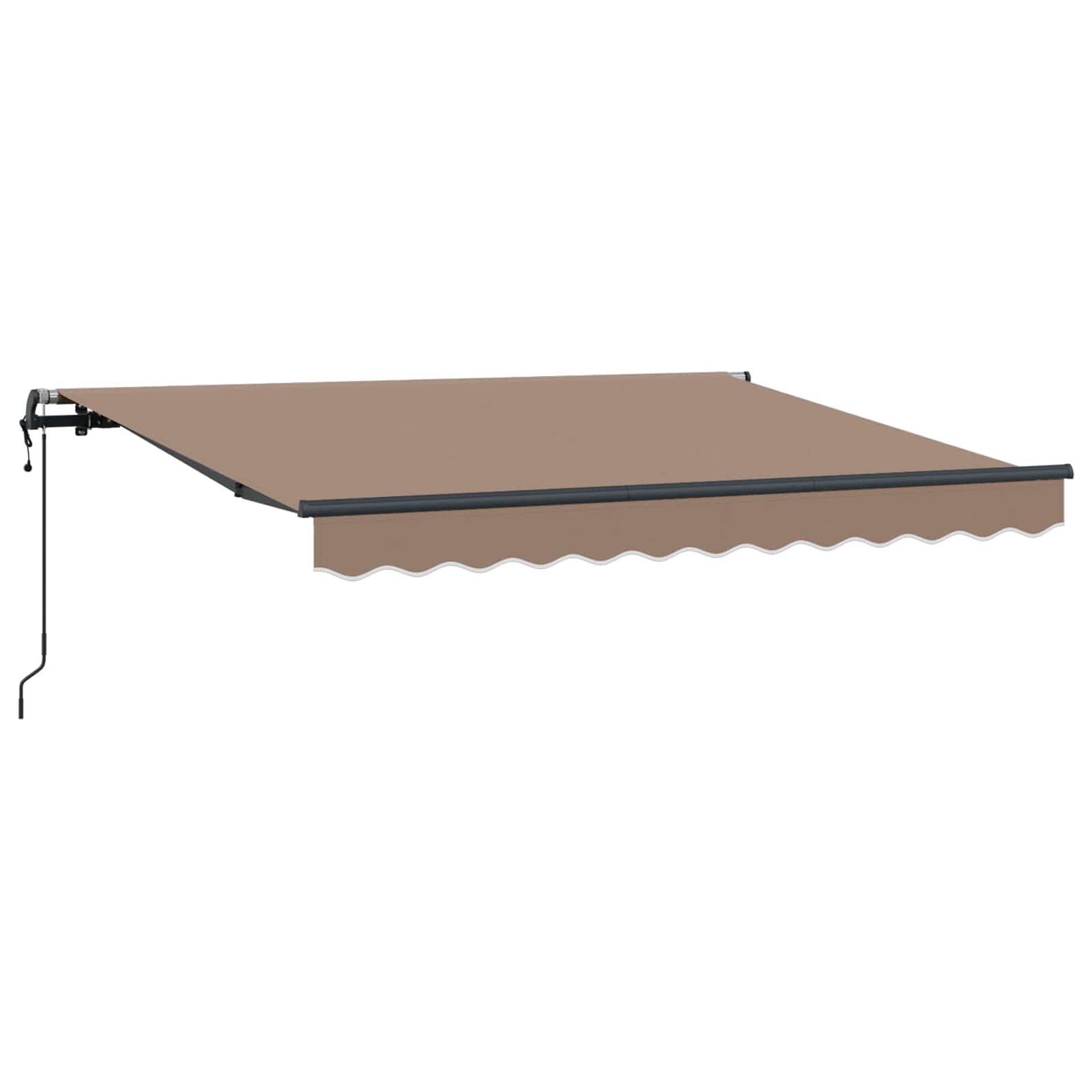 Tenda retrattile Tortora 500 × 300 cm Tessuto e Alluminio