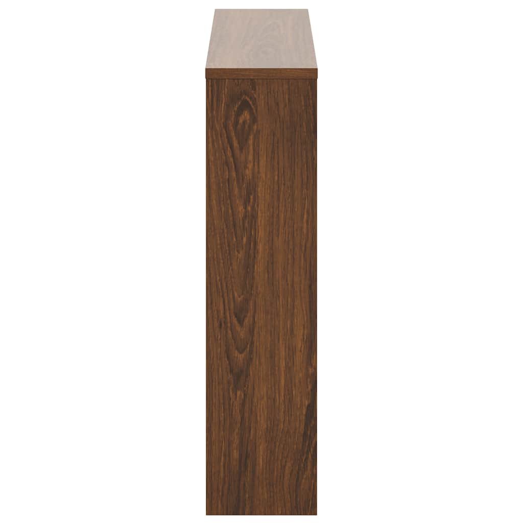Scarpiera con Specchio a 2 Livelli Rovere marrone 63x17x67 cm