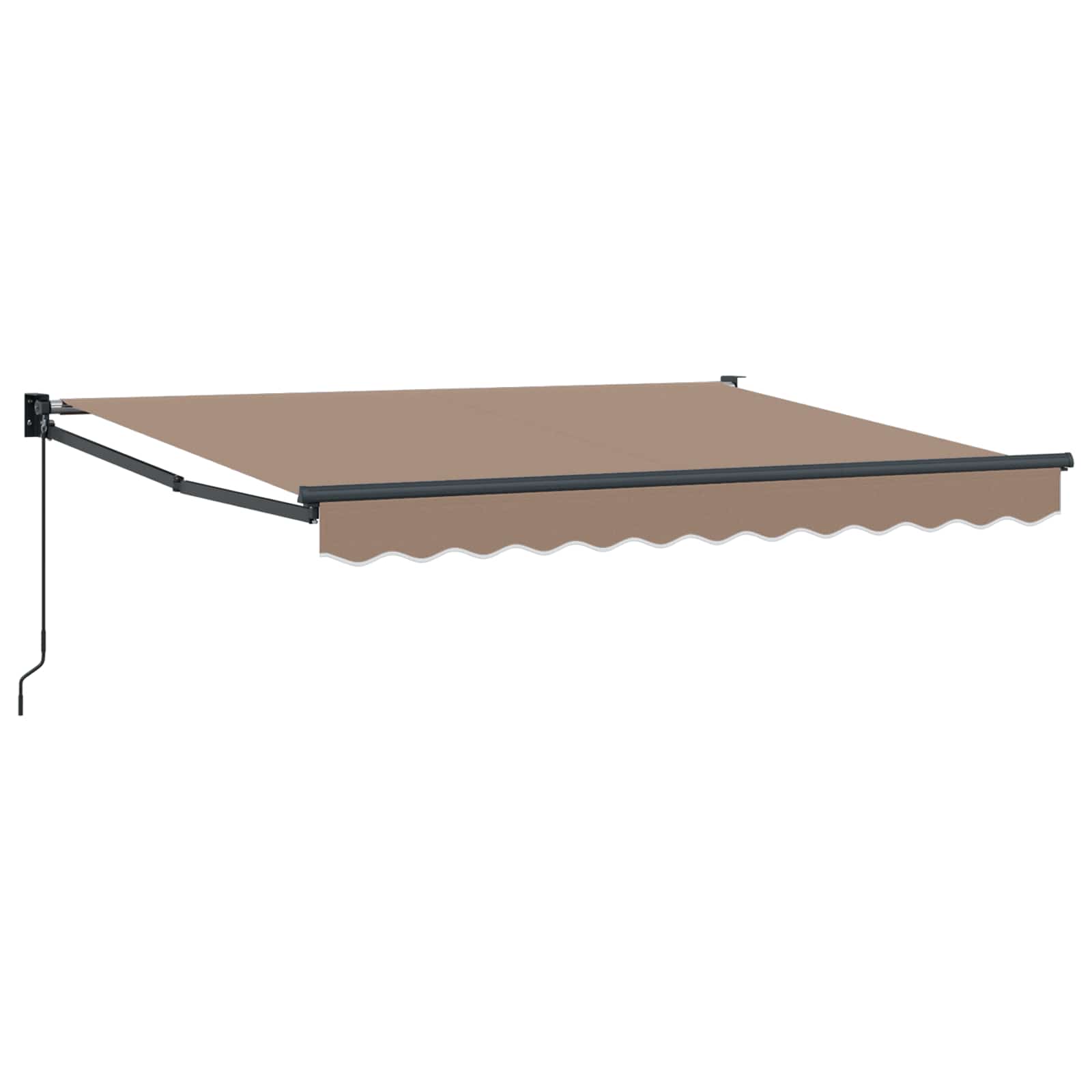 Tenda retrattile Tortora 5 x 3 m 100% Poliestere e Alluminio