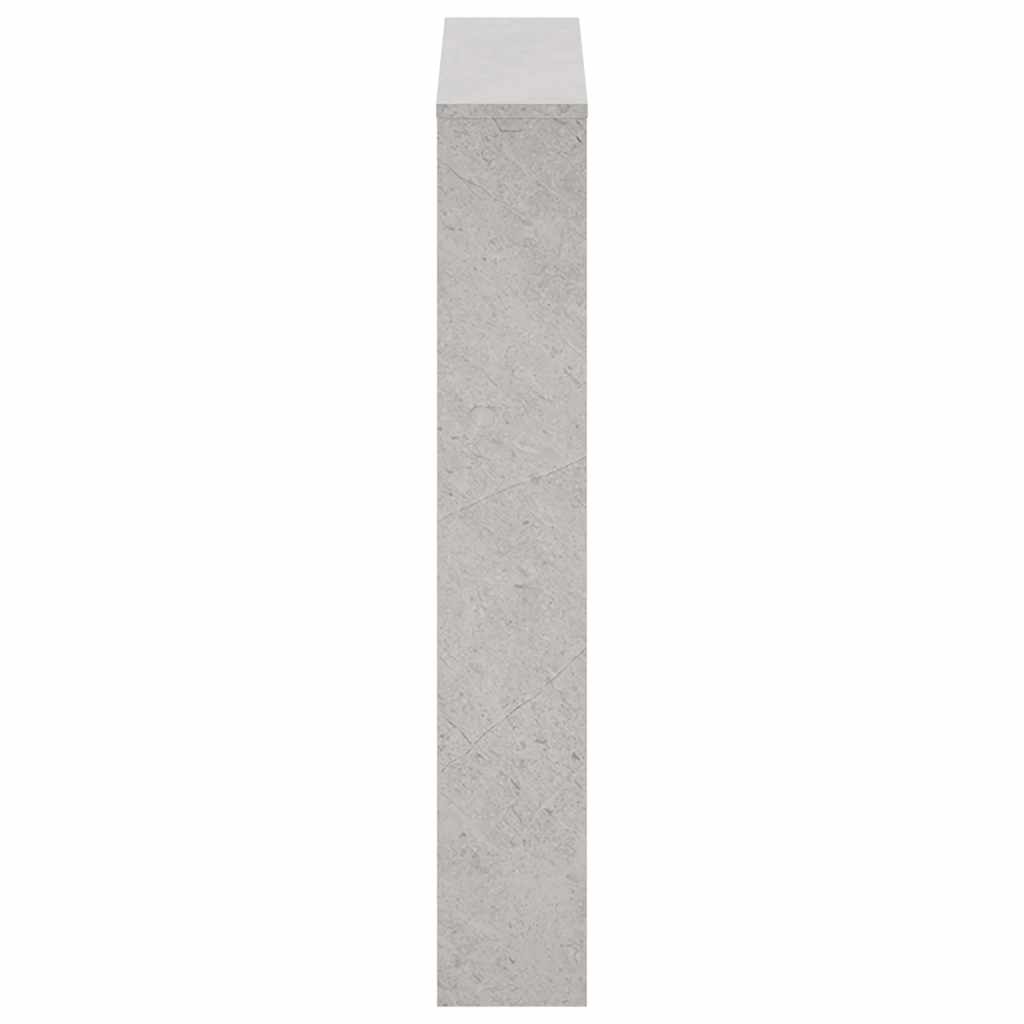 Scarpiera con Specchio a 3 Livelli Grigio cemento 63x17x102,5cm