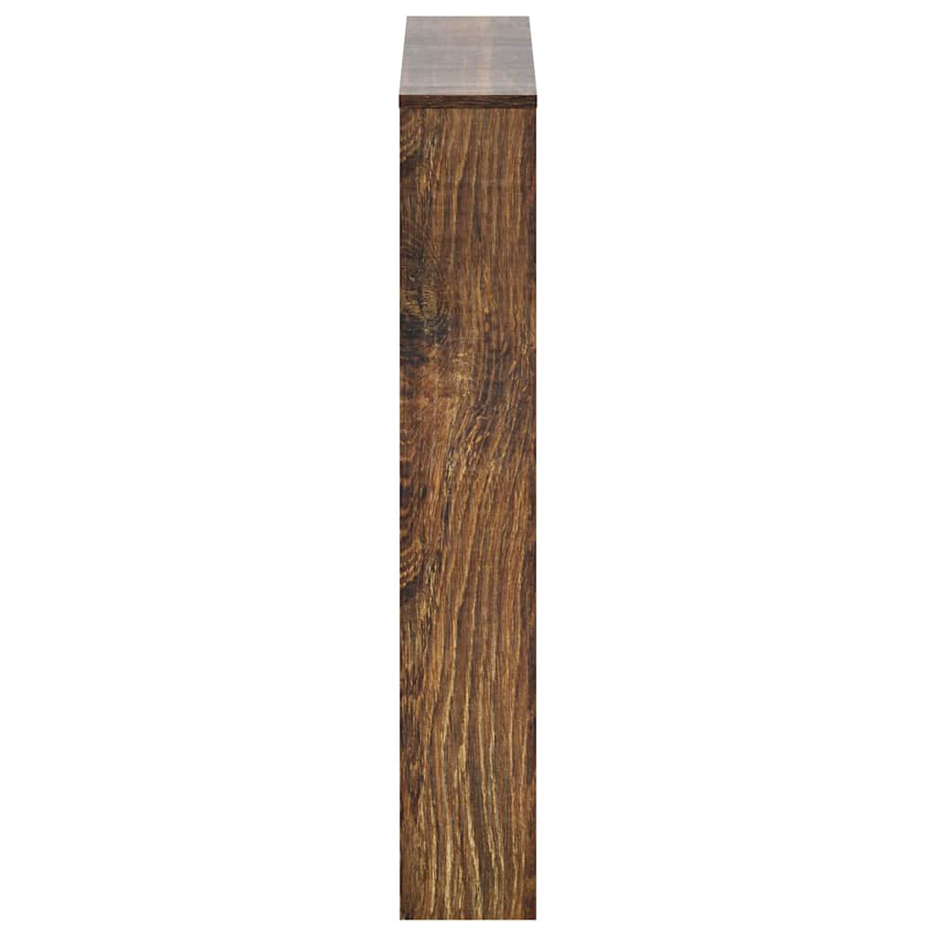 Scarpiera con Specchio a 3 Livelli Rovere fumo 63x17x102,5 cm