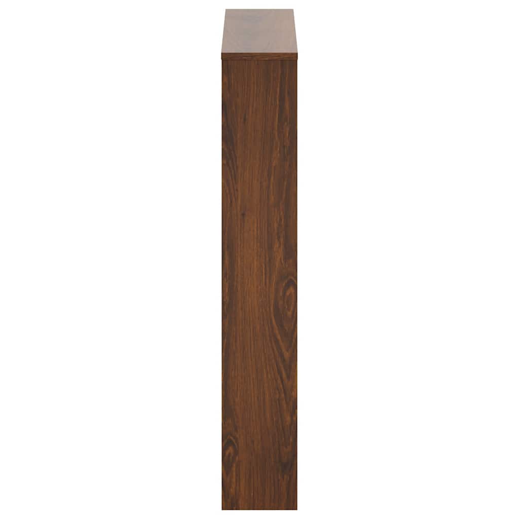 Scarpiera con Specchio a 3 Livelli Rovere marrone 63x17x102,5cm