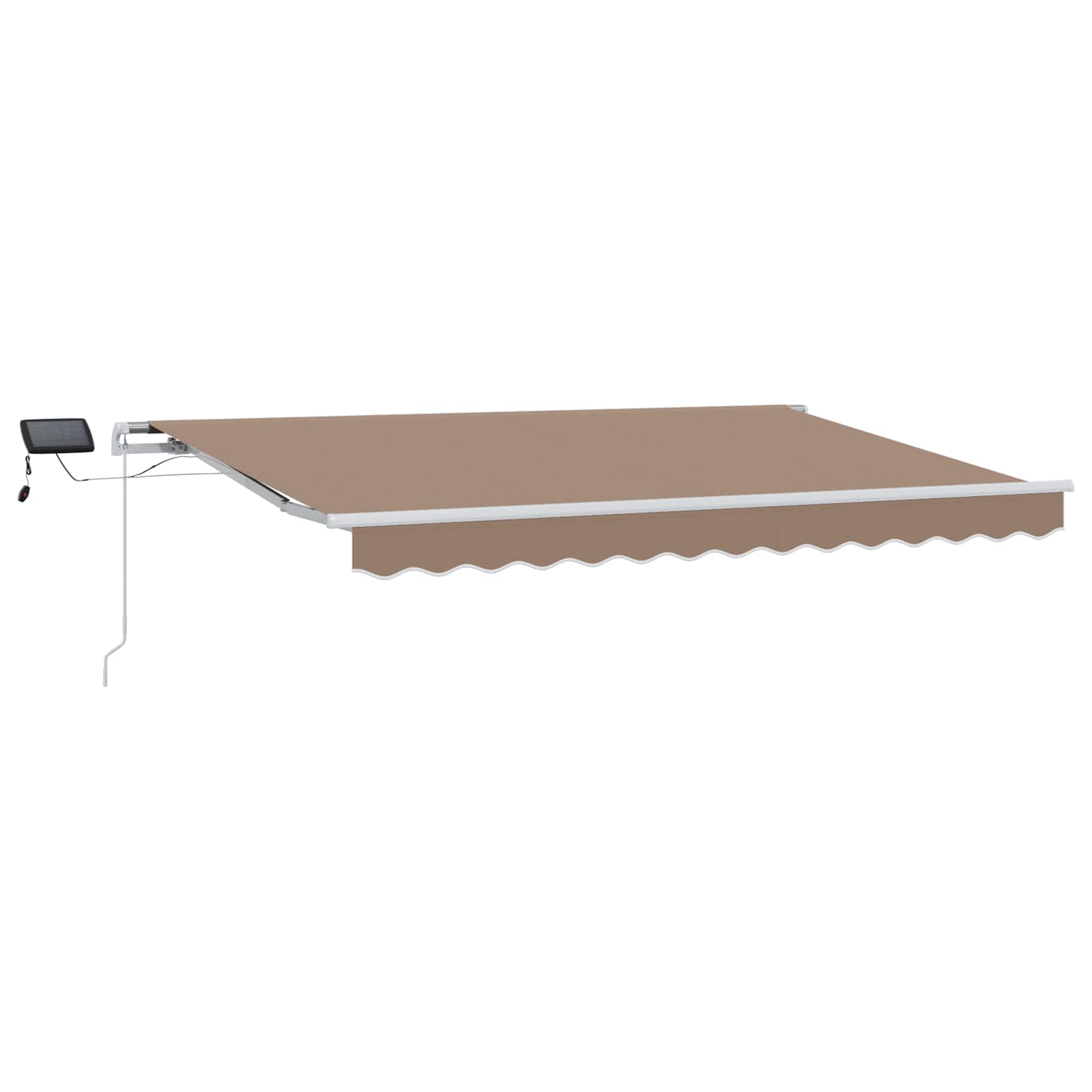 Tenda retrattile Tortora 500 × 350 cm Tessuto e Alluminio