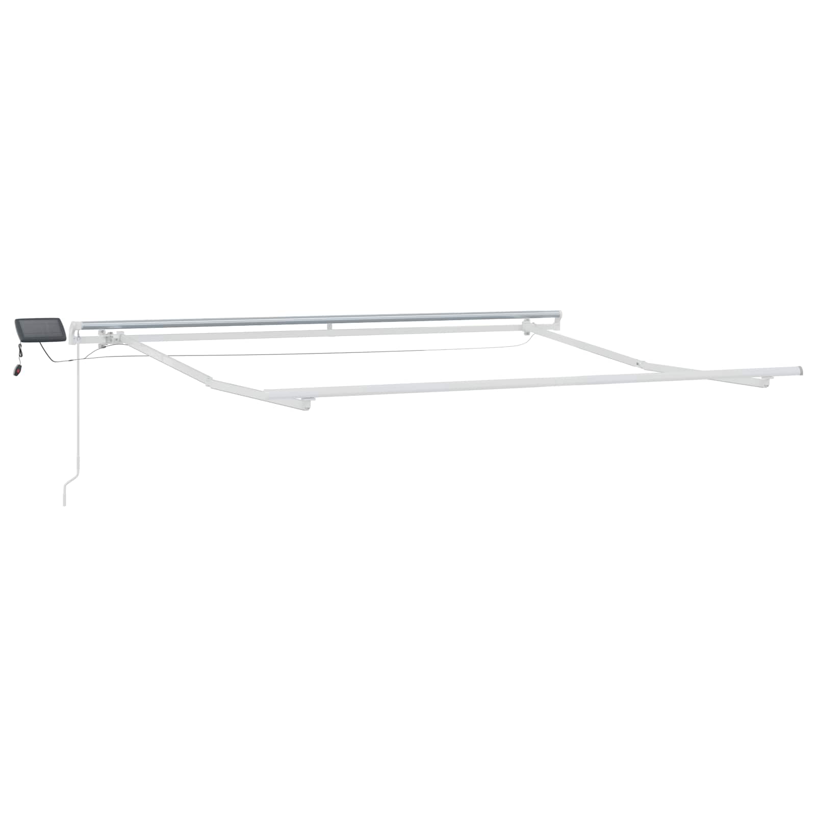 Tenda retrattile Tortora 500 × 350 cm Tessuto e Alluminio