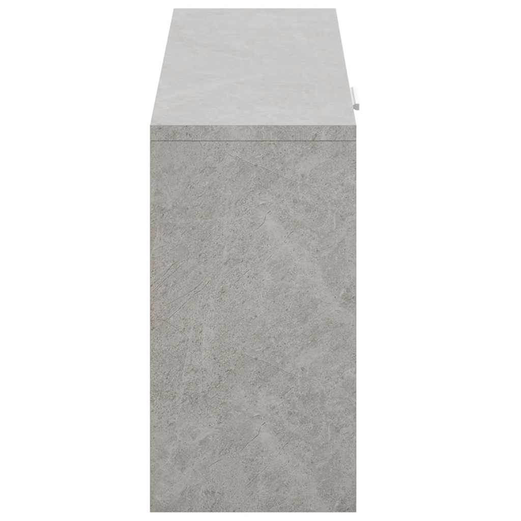 Scarpiera Grigio Cemento 80x24x45 cm in Legno Multistrato