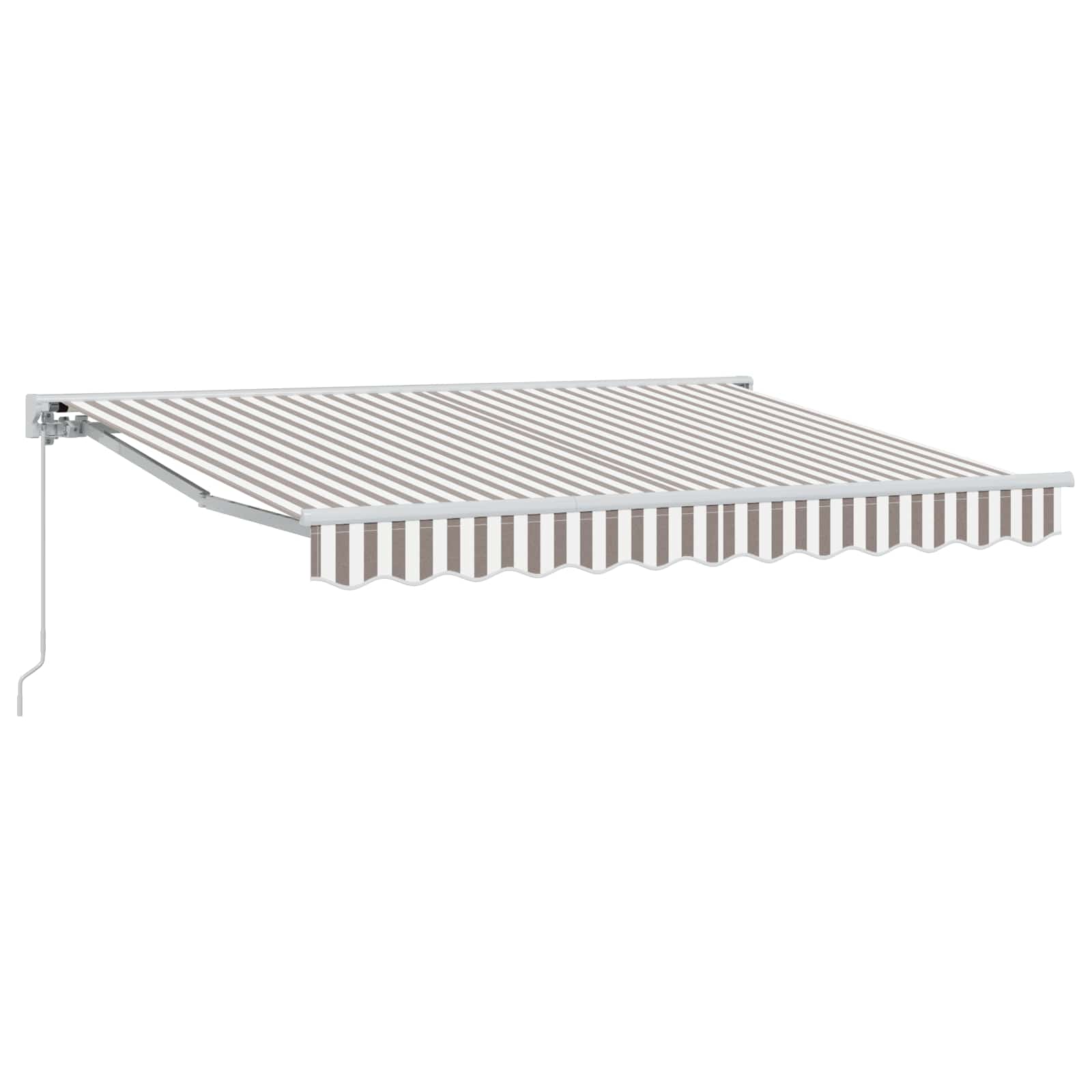 Tenda retrattile manuale Grigio chiaro e bianco 5 × 3,5 m