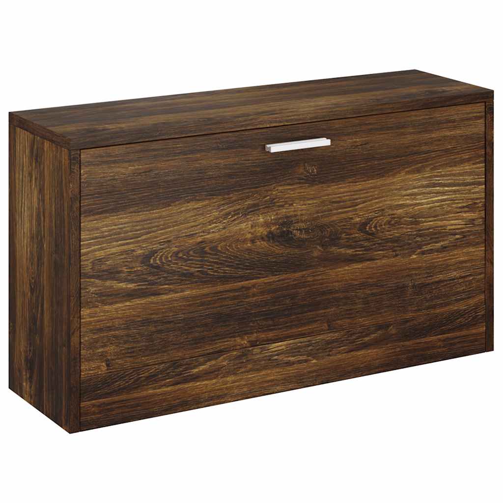 Scarpiera Rovere Fumo 80x24x45 cm in Legno Multistrato