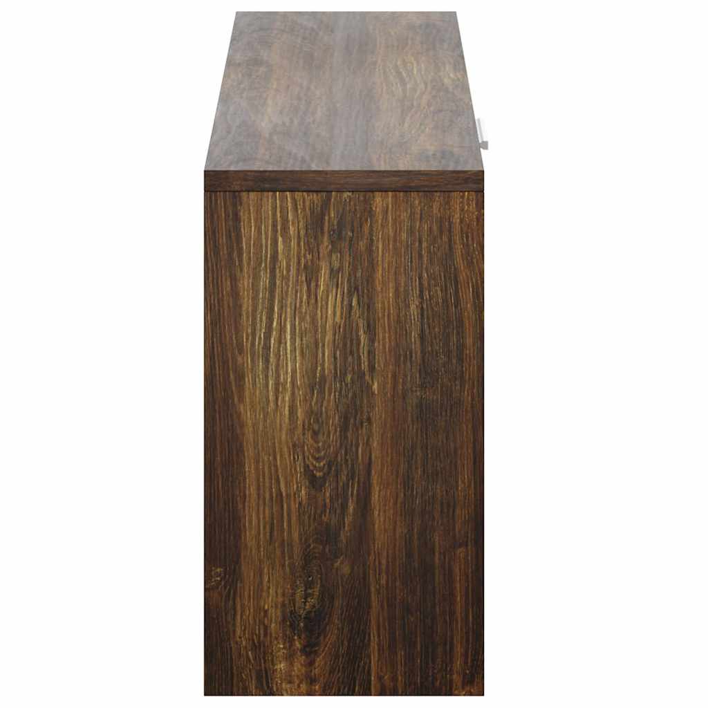 Scarpiera Rovere Fumo 80x24x45 cm in Legno Multistrato