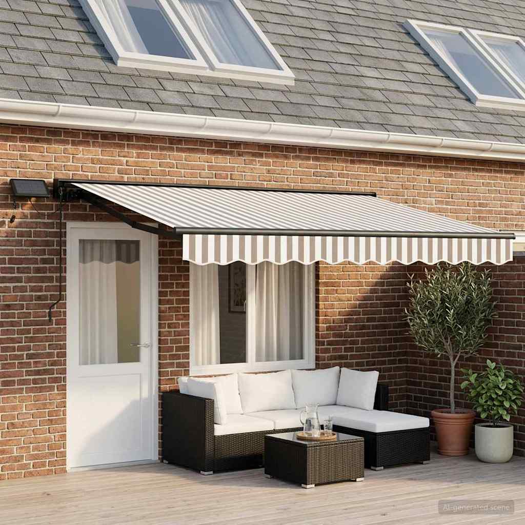 Cornice per Tenda Manuale con LED 5 × 3,5 m