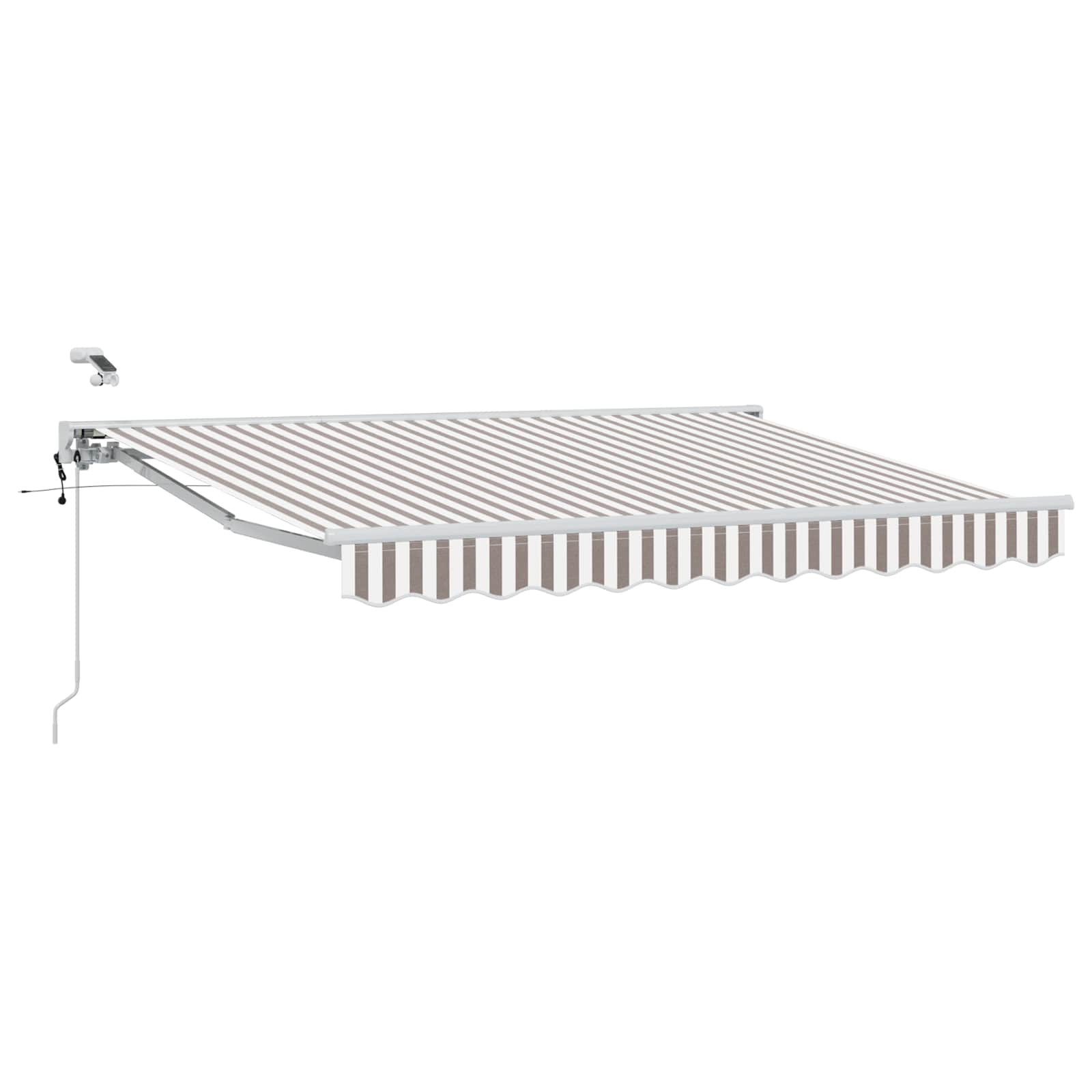 Tettuccio Elettrico Retrattile Grigio chiaro e bianco 5 × 3,5 m