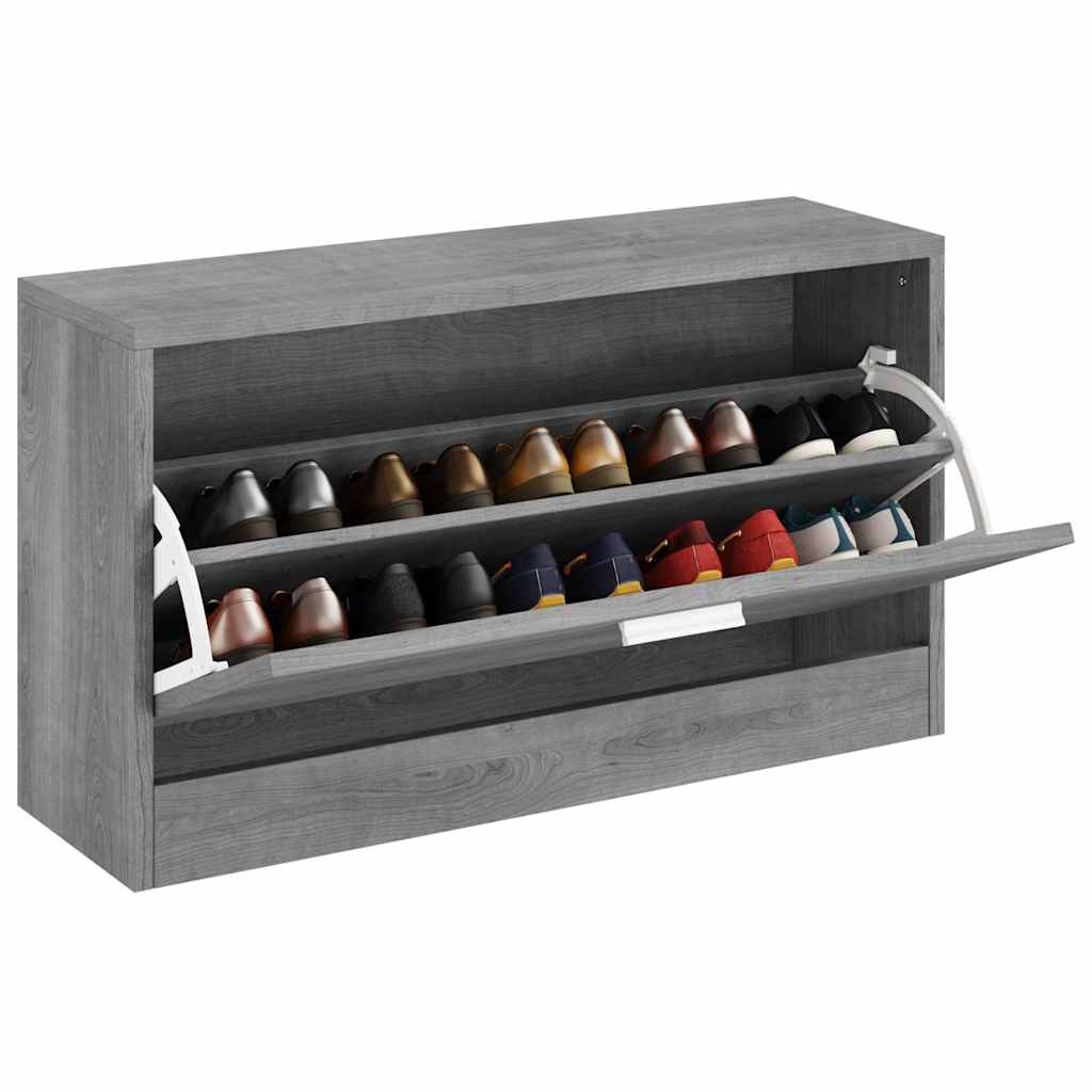 Scarpiera Grigio Sonoma 80x24x45 cm in Legno Multistrato