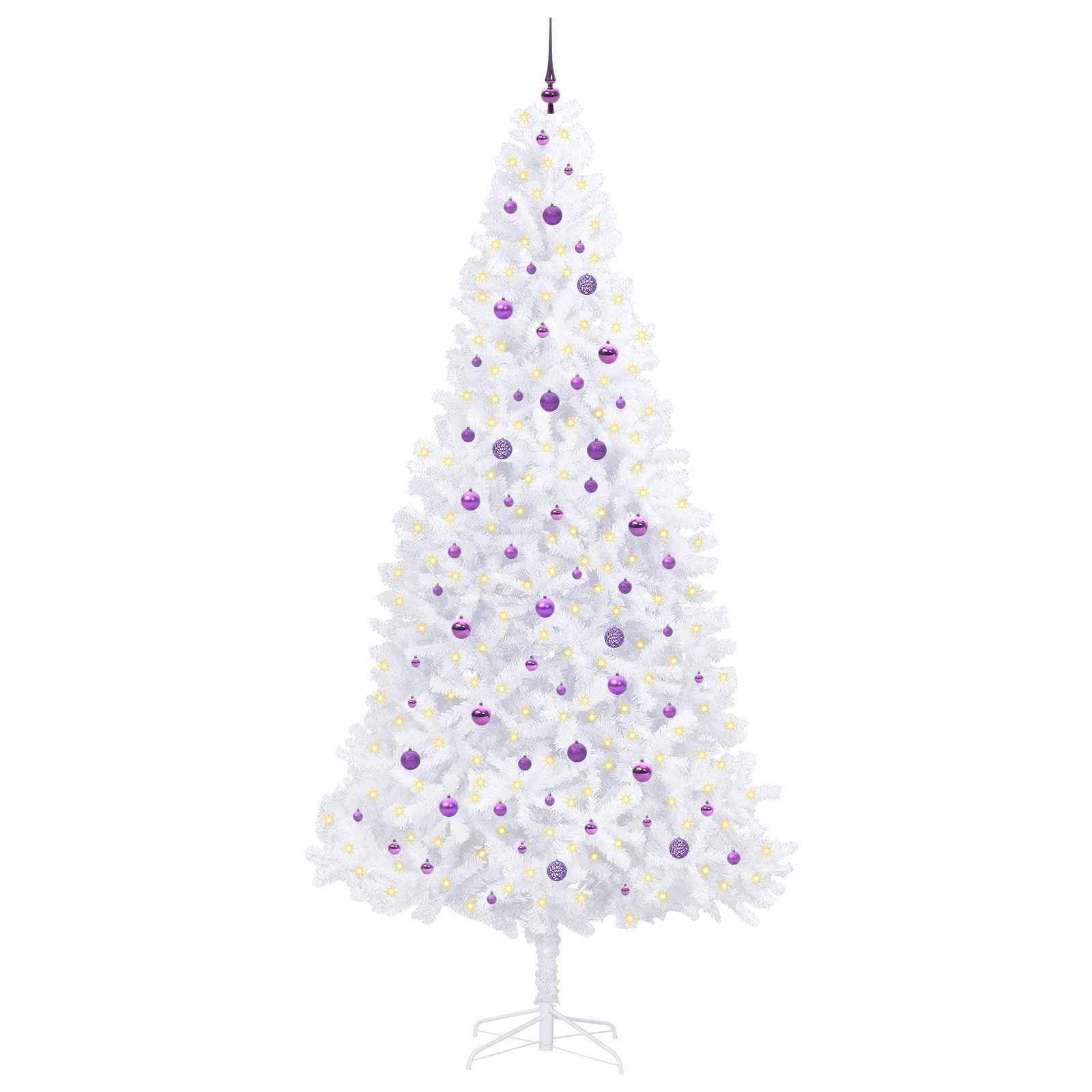 Albero di Natale artificiale Bianco 300 cm PVC e Acciaio