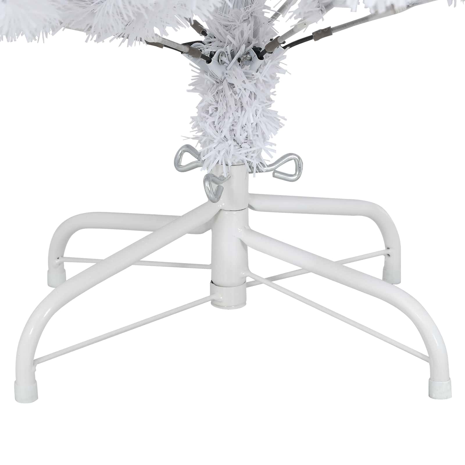 Albero di Natale Artificiale con Rami Pieghevoli Bianco 120 cm