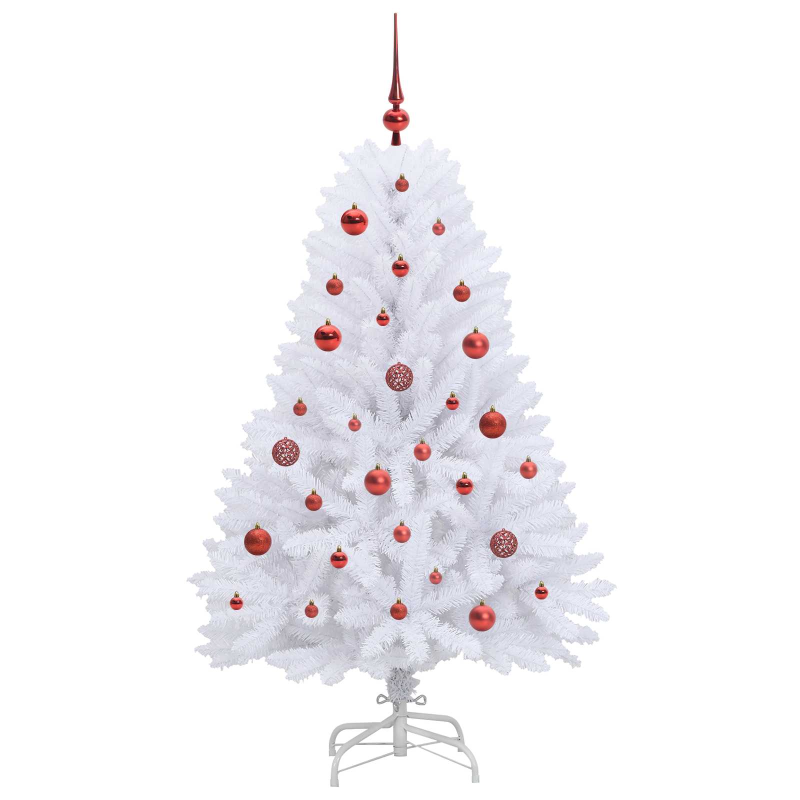Albero di Natale Artificiale con Rami Pieghevoli Bianco 150 cm