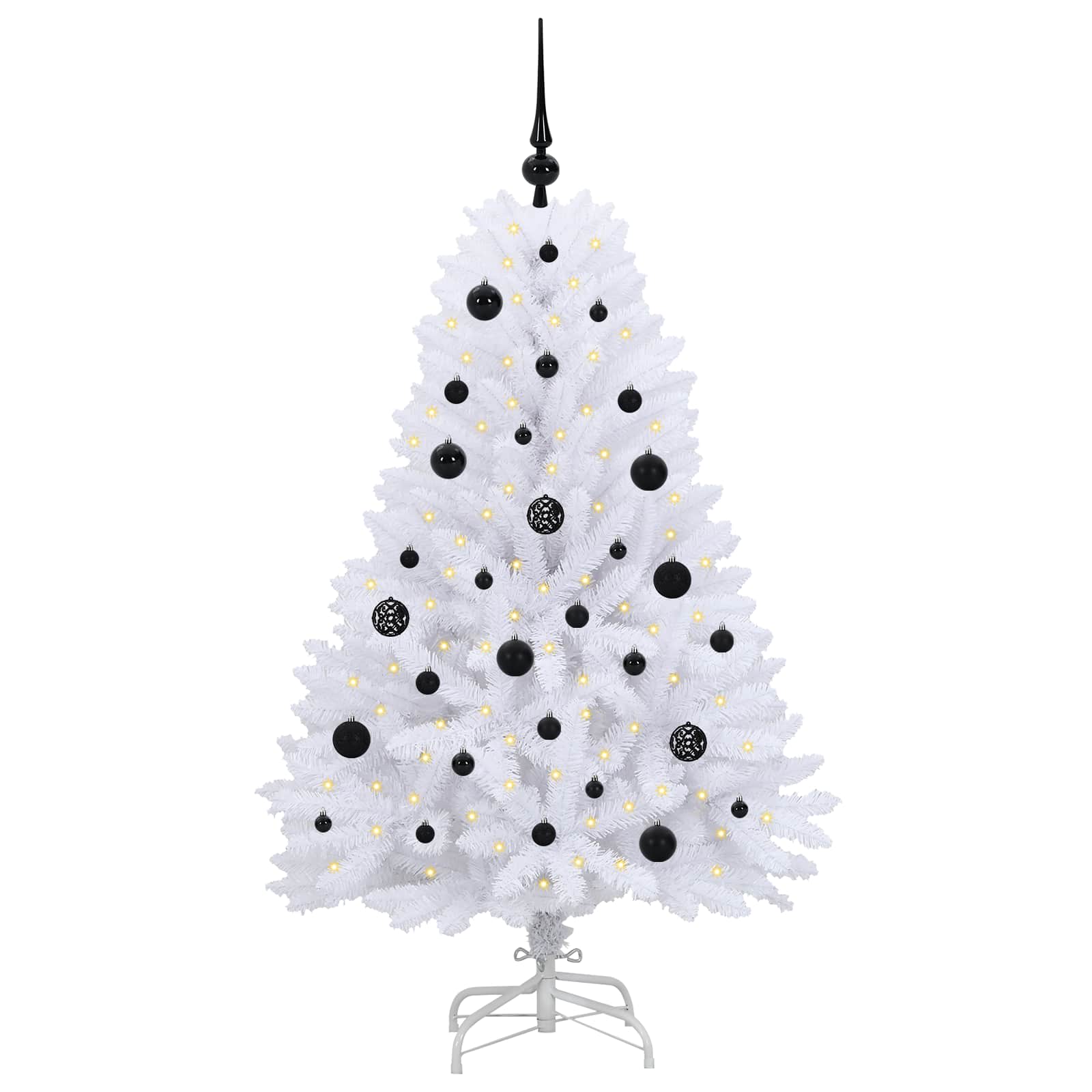 Albero di Natale Artificiale con Rami Pieghevoli Bianco 150 cm