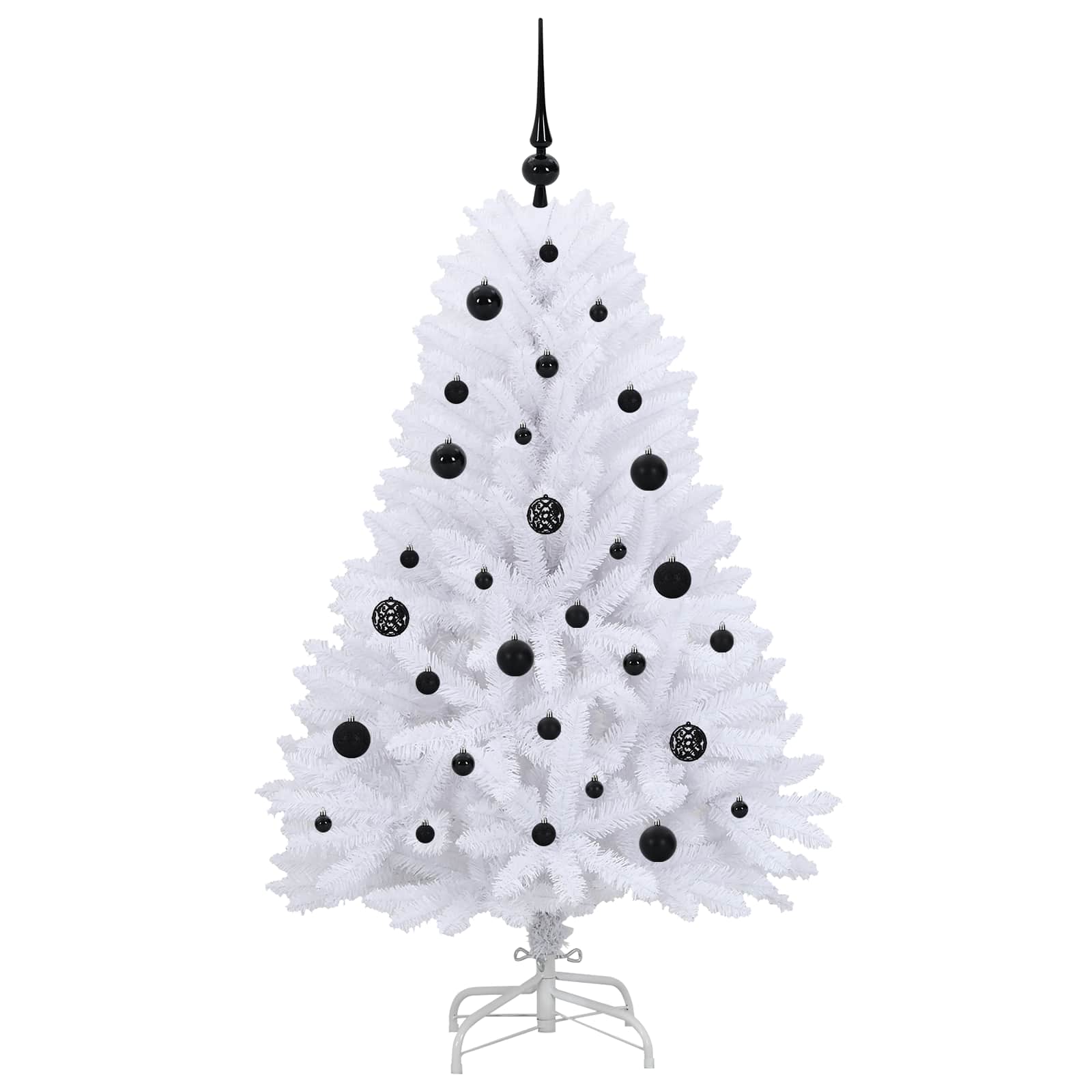 Albero di Natale Artificiale con Rami Pieghevoli Bianco 150 cm