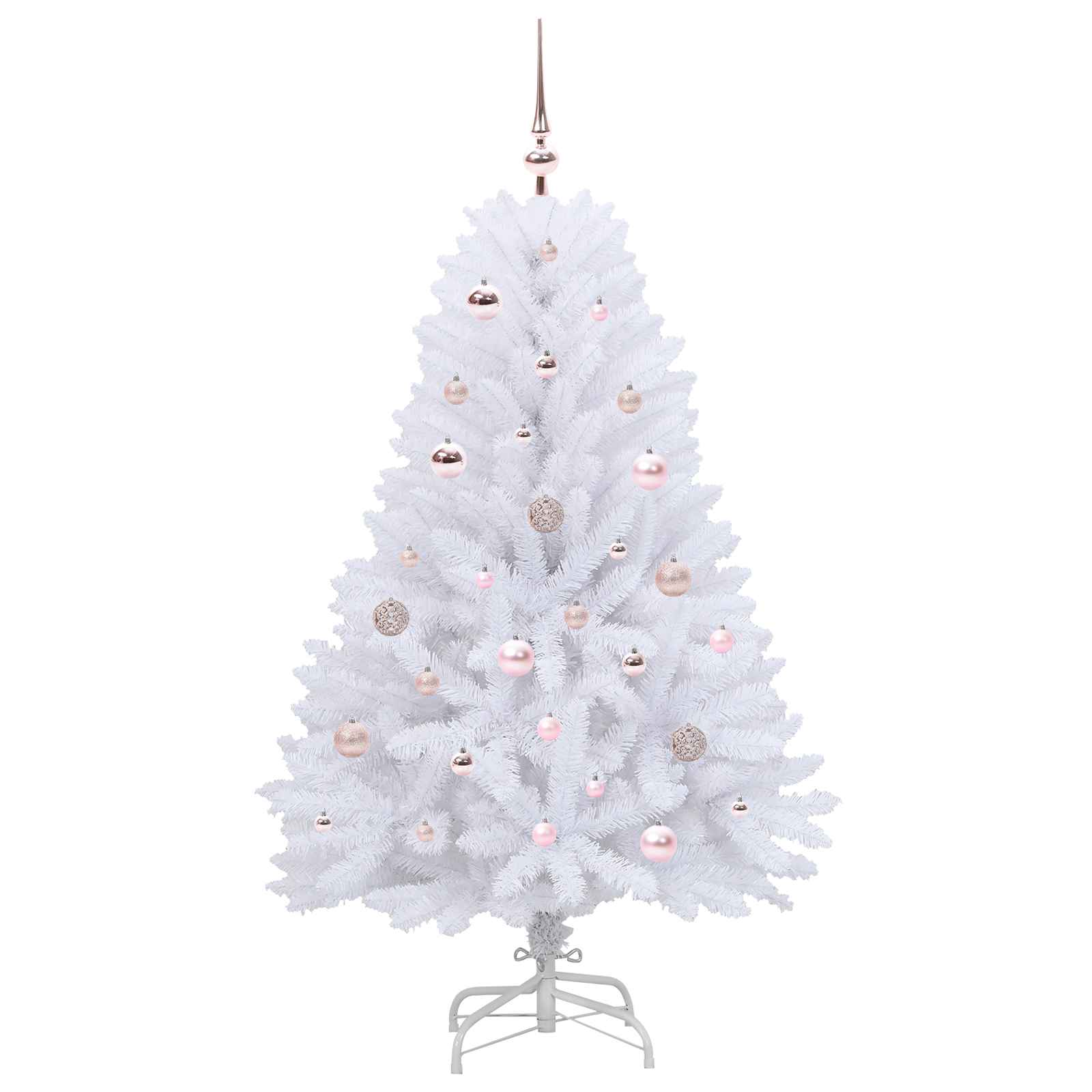 Albero di Natale Artificiale con Rami Pieghevoli Bianco 150 cm