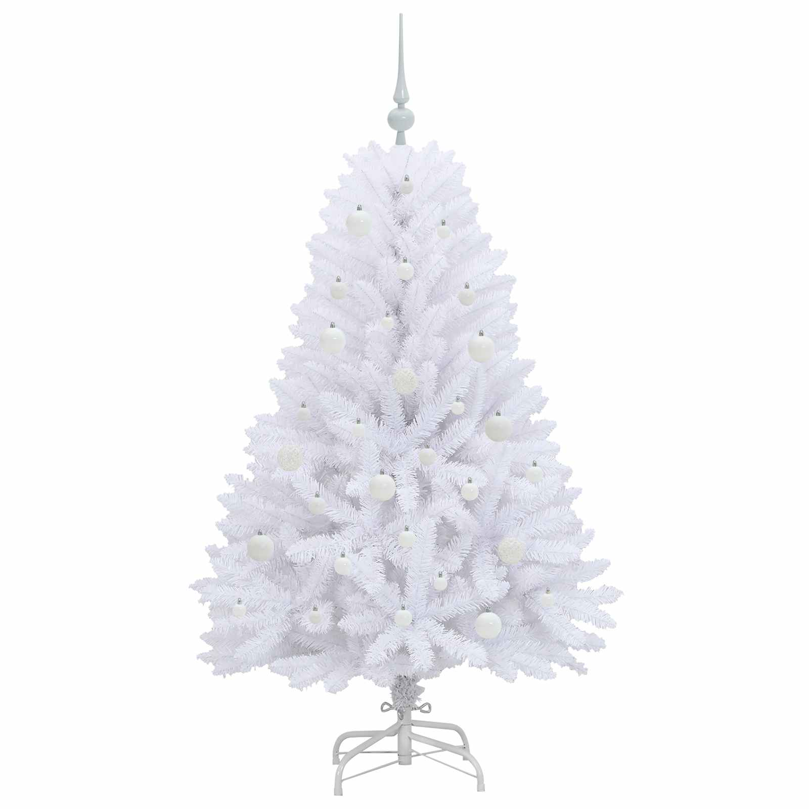 Albero di Natale Artificiale con Rami Pieghevoli Bianco 150 cm