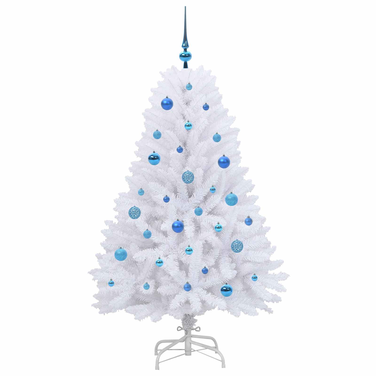 Albero di Natale Artificiale con Rami Pieghevoli Bianco 150 cm