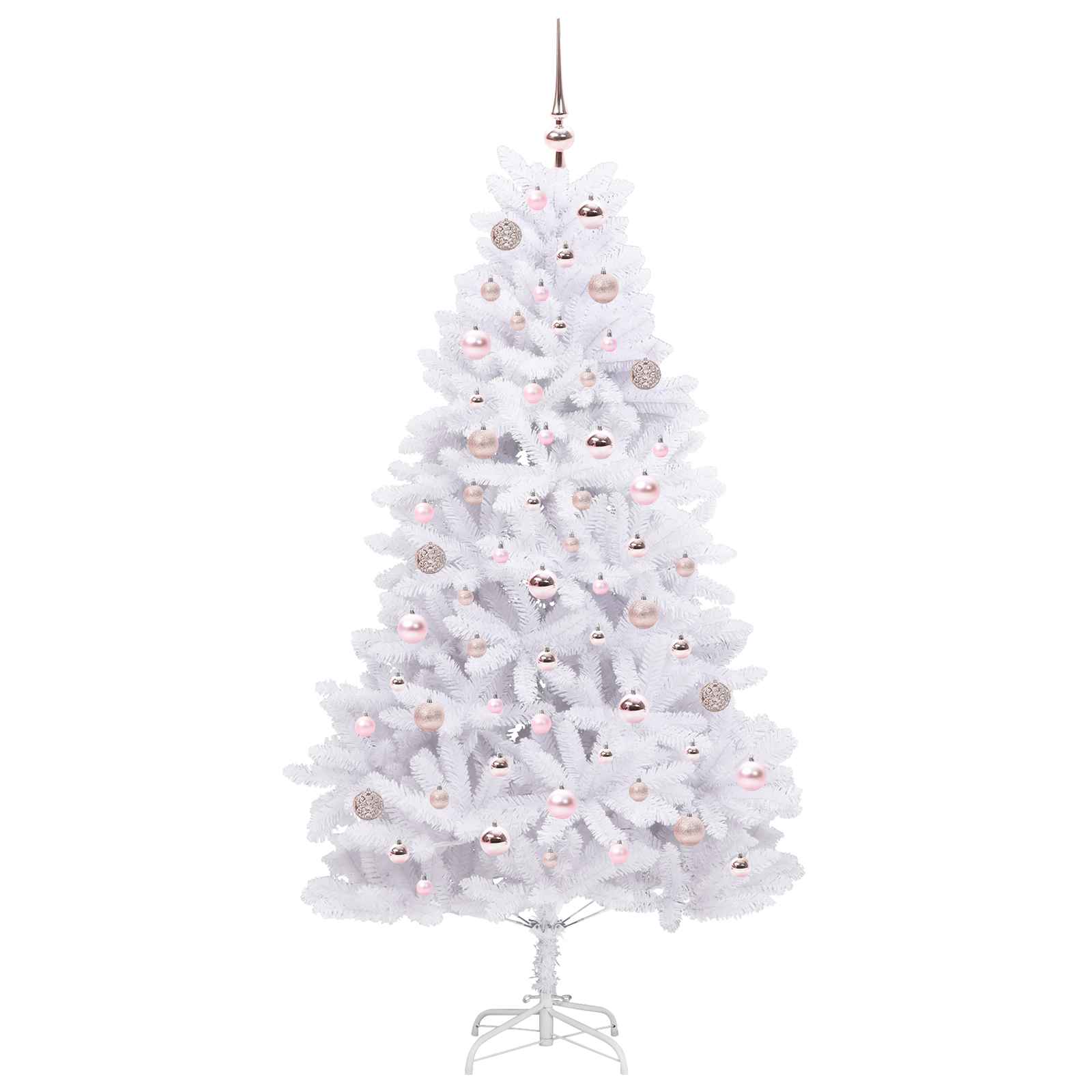 Albero di Natale Artificiale con Rami Pieghevoli Bianco 180 cm