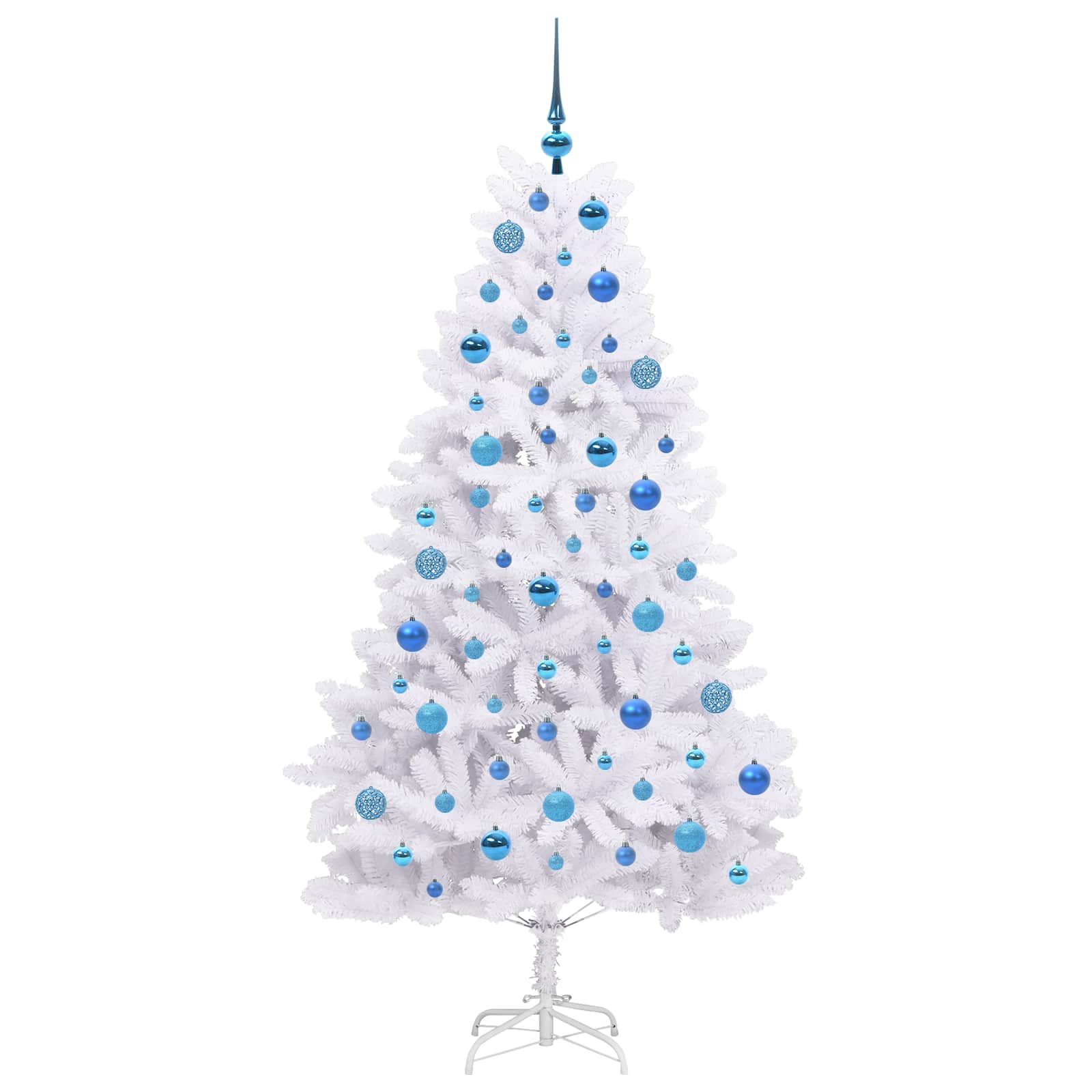 Albero di Natale Artificiale con Rami Pieghevoli Bianco 180 cm