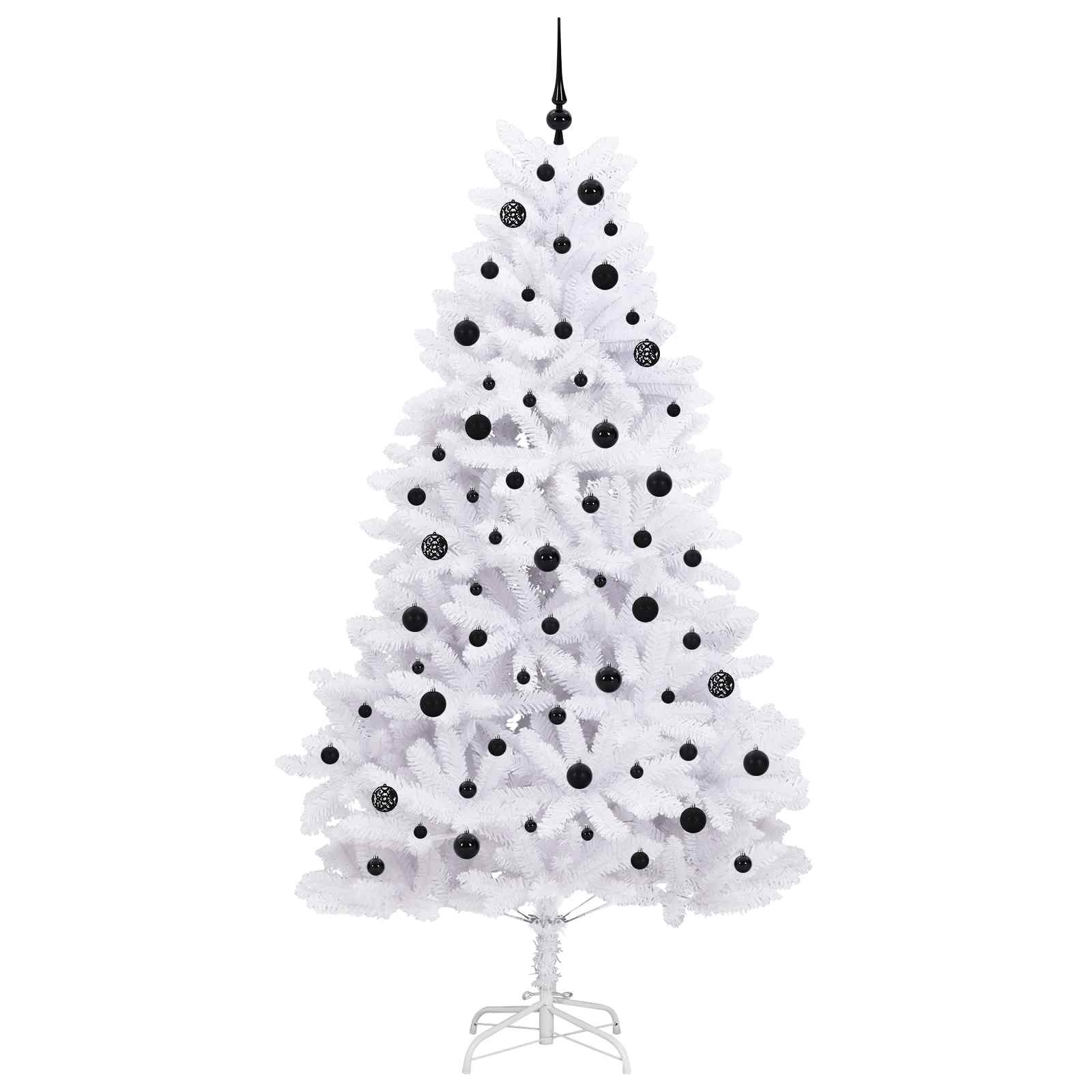 Albero di Natale Artificiale con Rami Pieghevoli Bianco 210 cm