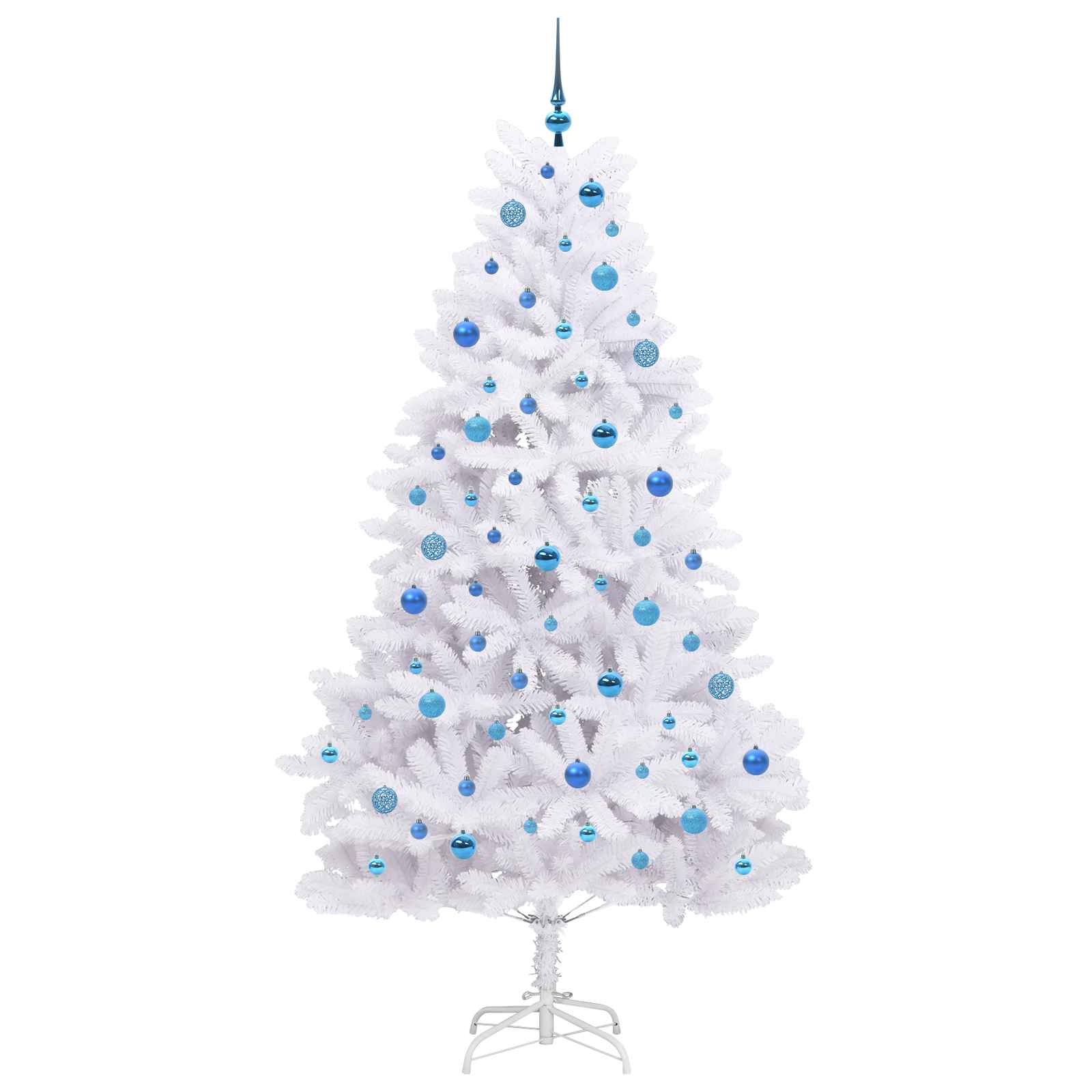 Albero di Natale Artificiale con Rami Pieghevoli Bianco 210 cm