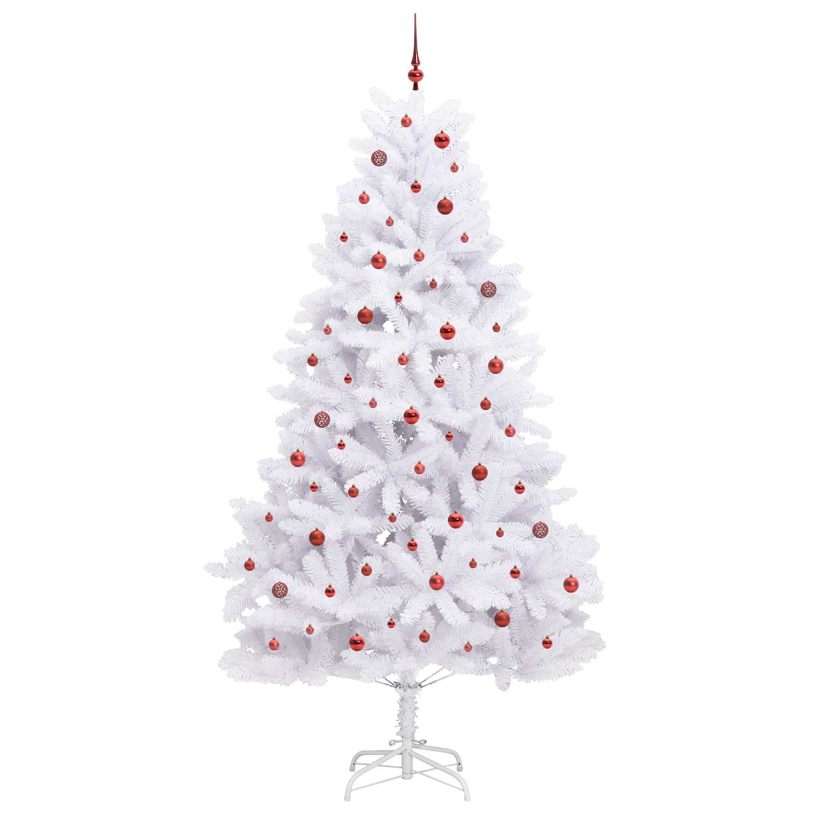 Albero di Natale Artificiale con Rami Pieghevoli Bianco 270 cm