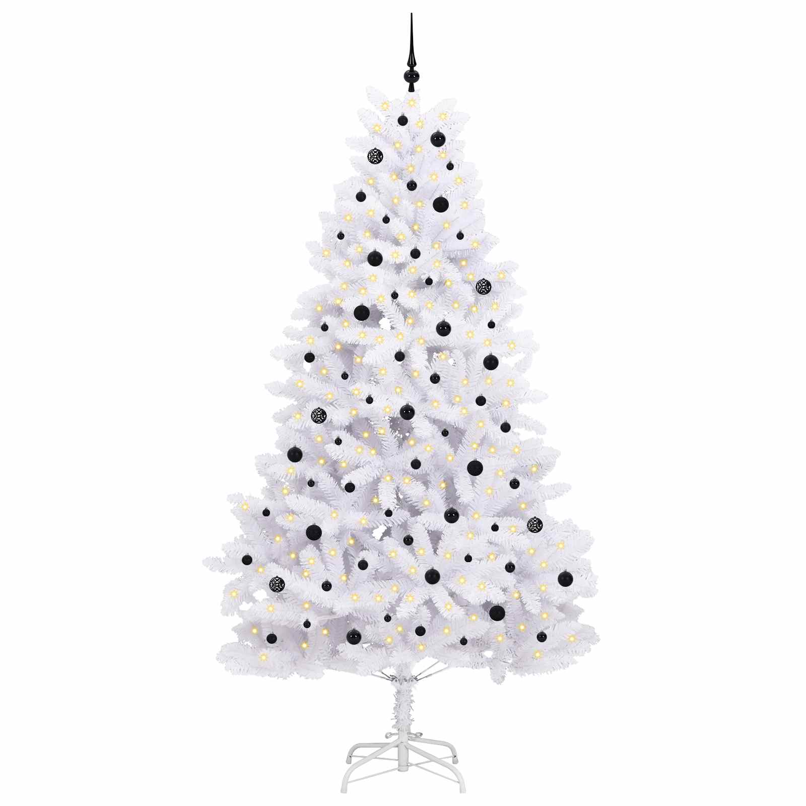Albero di Natale Artificiale con Rami Pieghevoli Bianco 270 cm