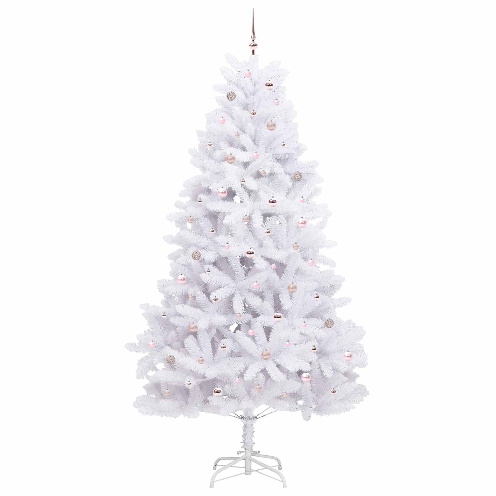 Albero di Natale Artificiale con Rami Pieghevoli Bianco 270 cm