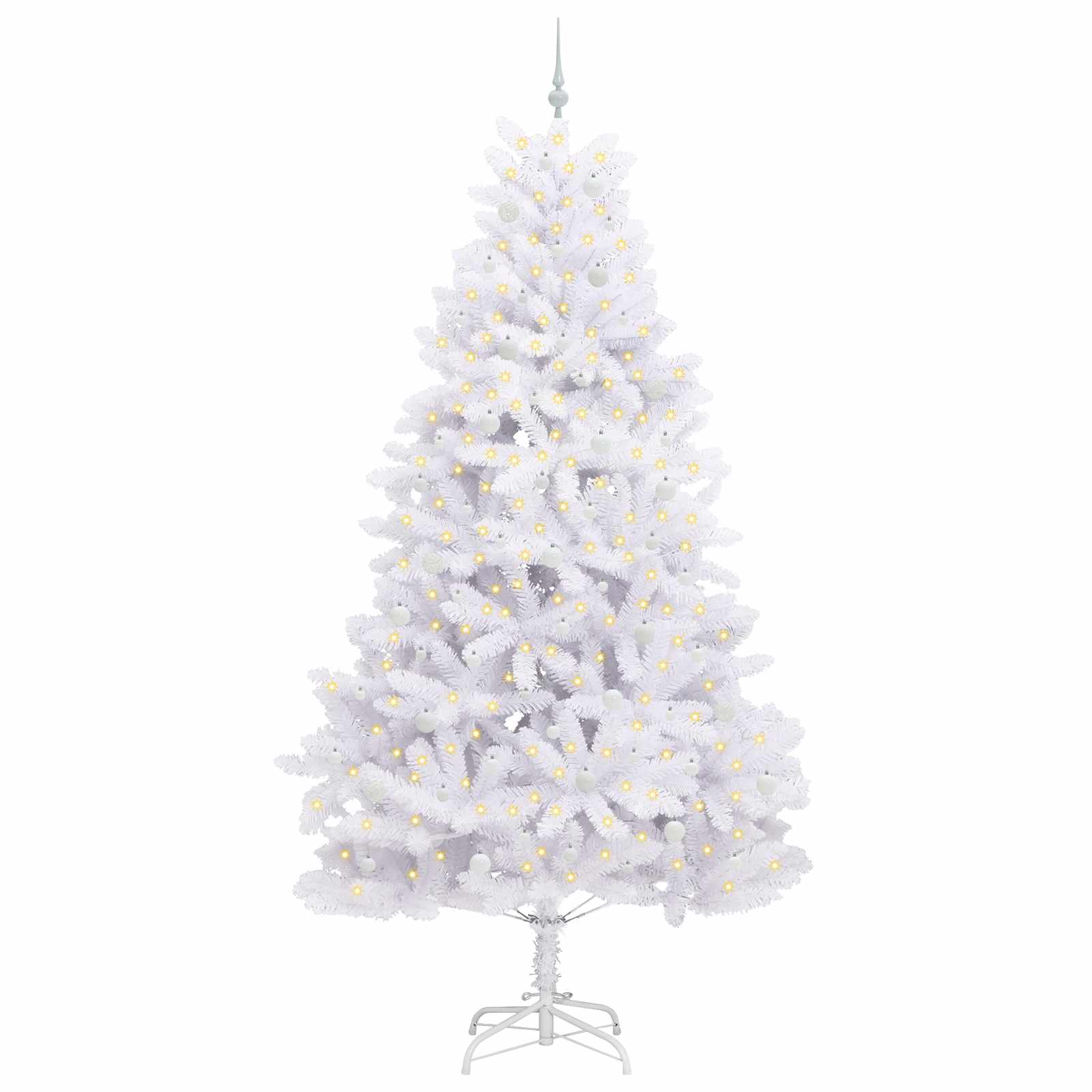 Albero di Natale Artificiale con Rami Pieghevoli Bianco 270 cm