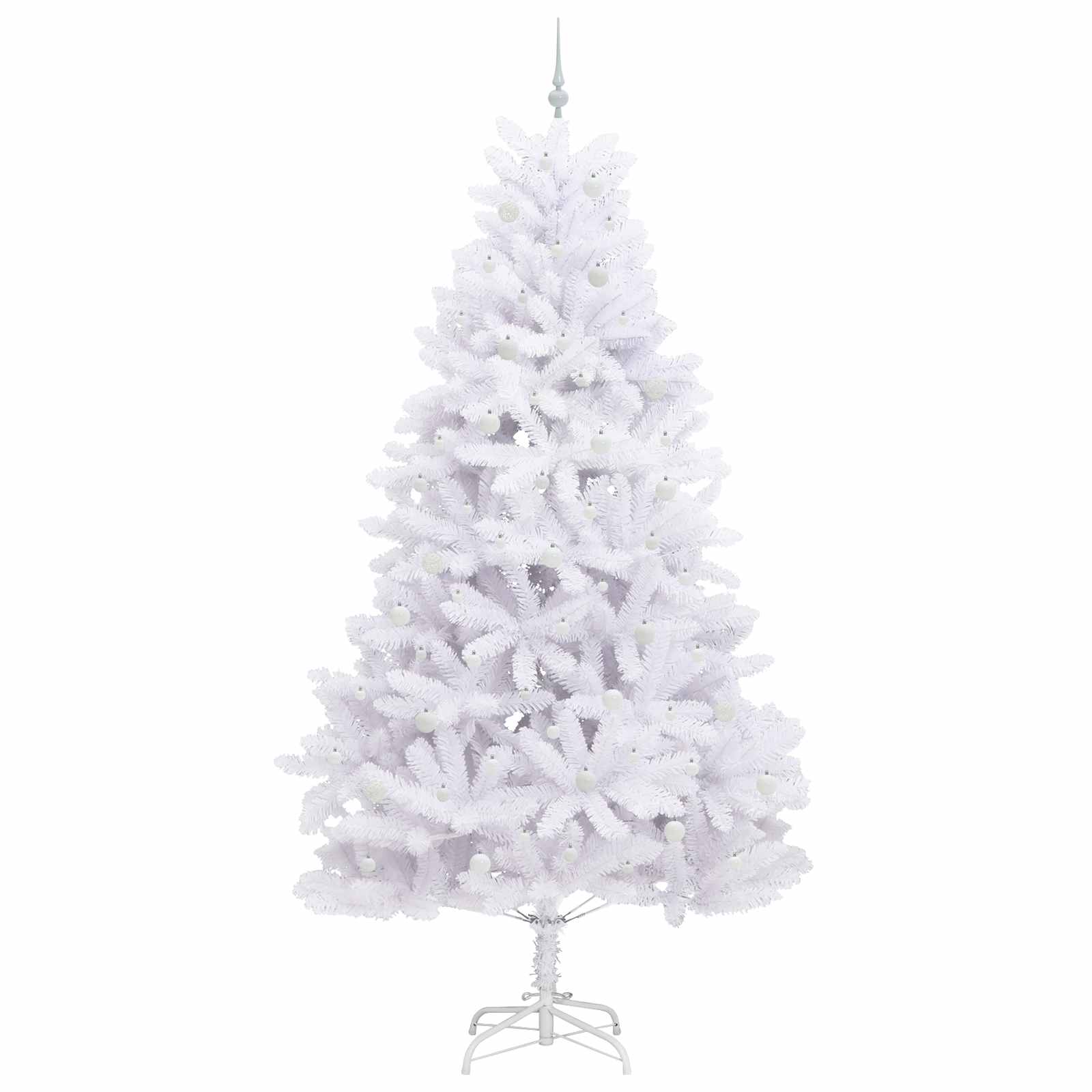 Albero di Natale Artificiale con Rami Pieghevoli Bianco 270 cm