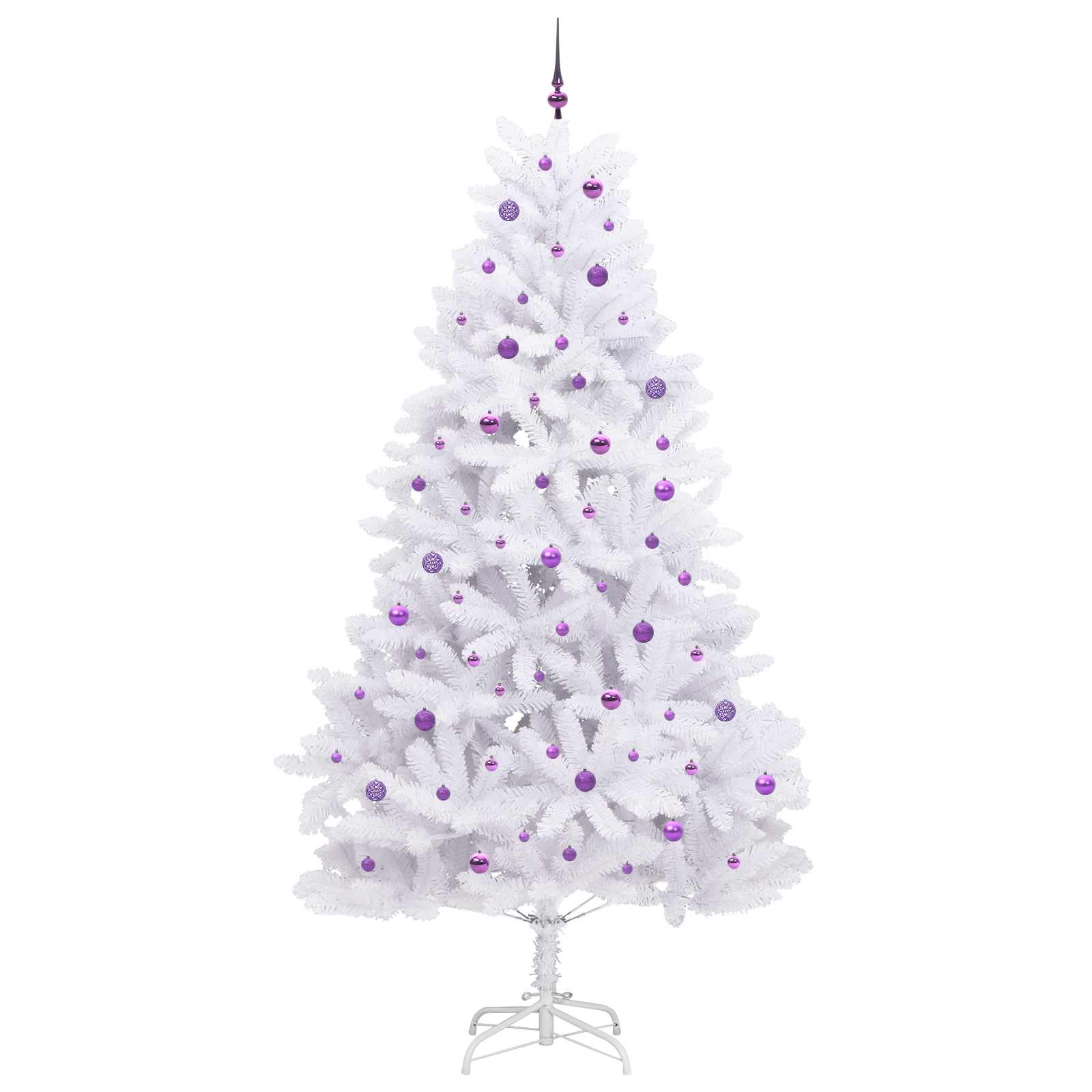 Albero di Natale Artificiale con Rami Pieghevoli Bianco 270 cm