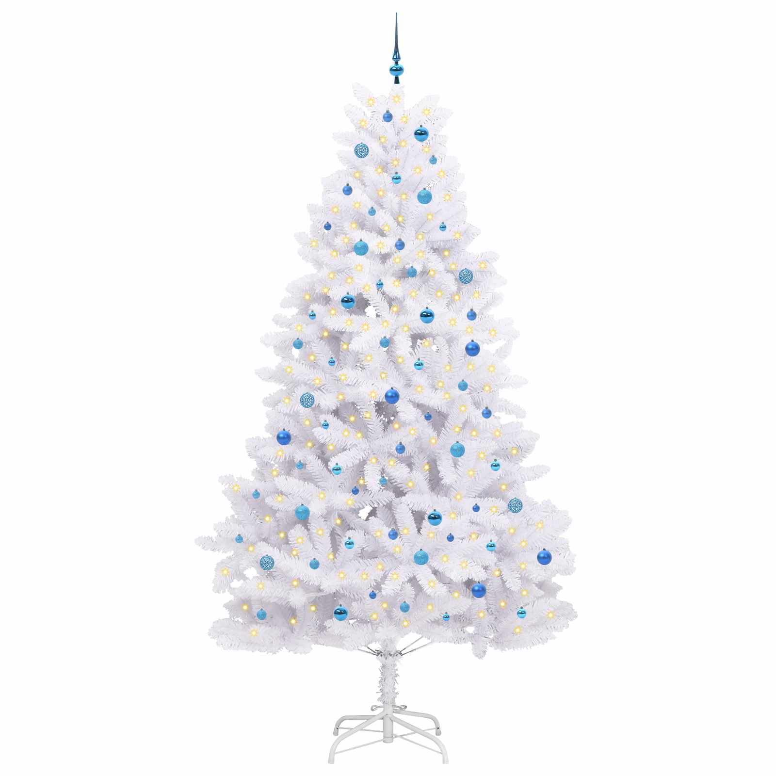 Albero di Natale Artificiale con Rami Pieghevoli Bianco 270 cm