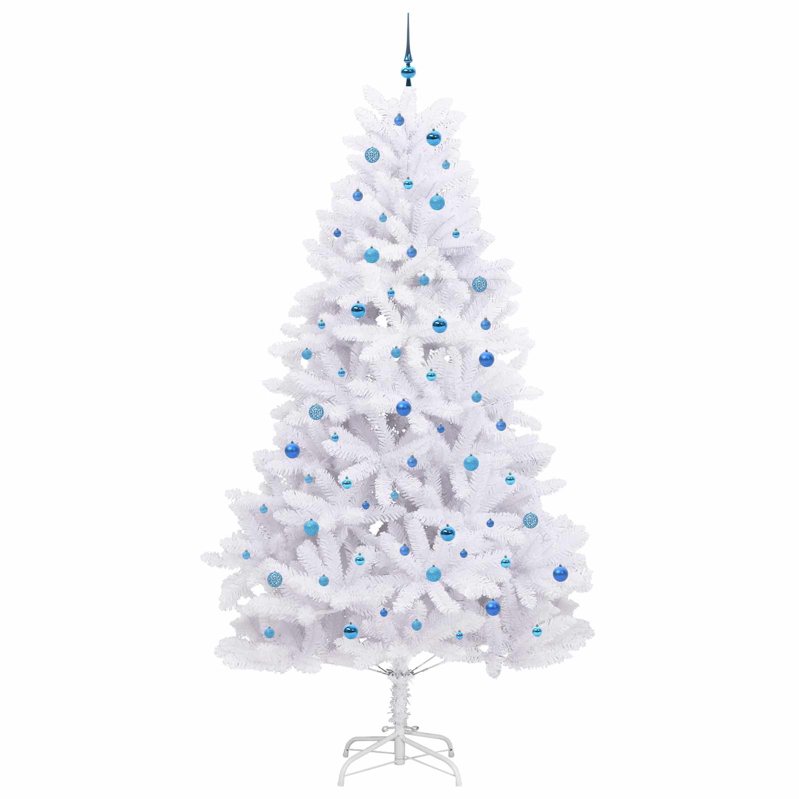 Albero di Natale Artificiale con Rami Pieghevoli Bianco 270 cm