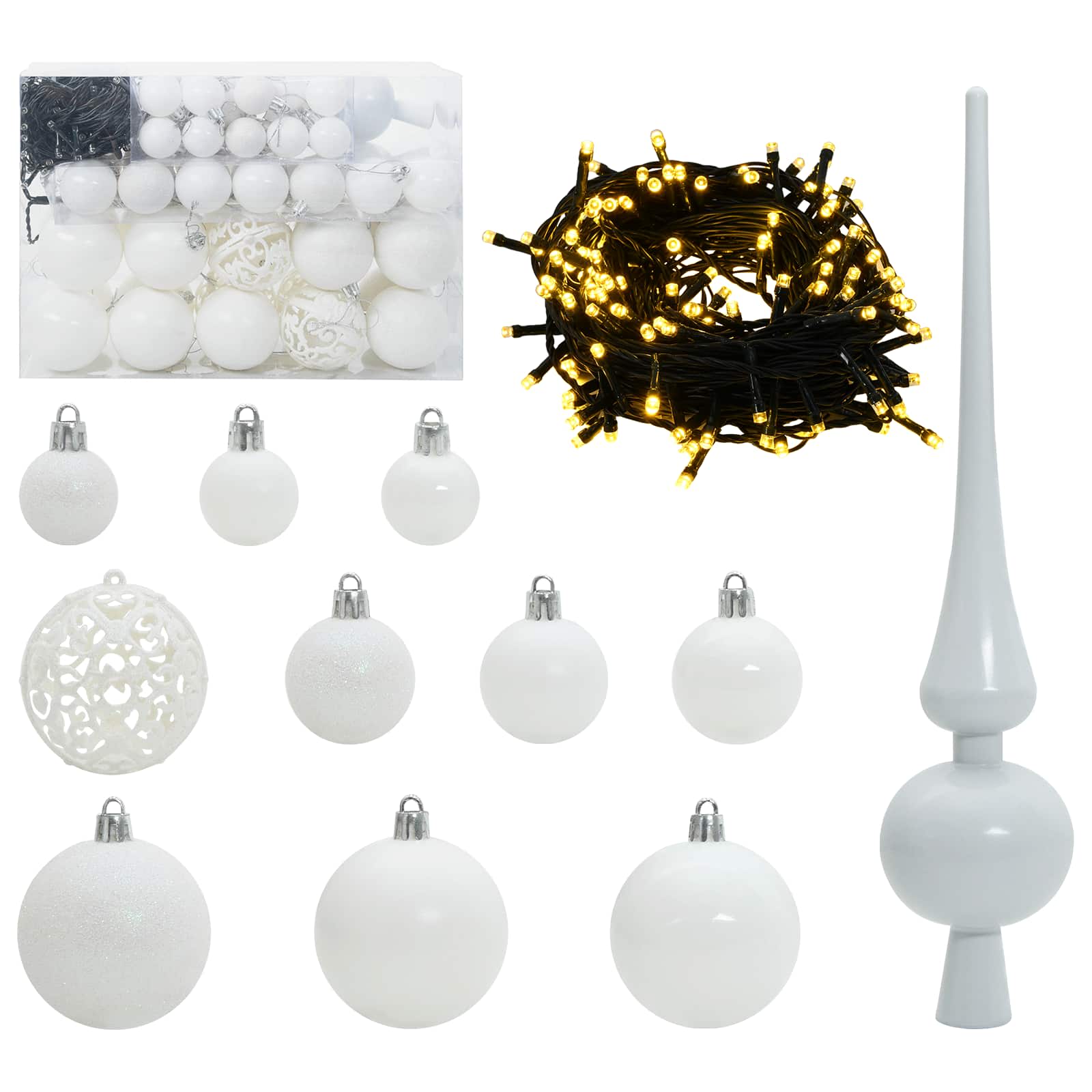 Albero di Natale artificiale Bianco 120 cm PVC e Acciaio