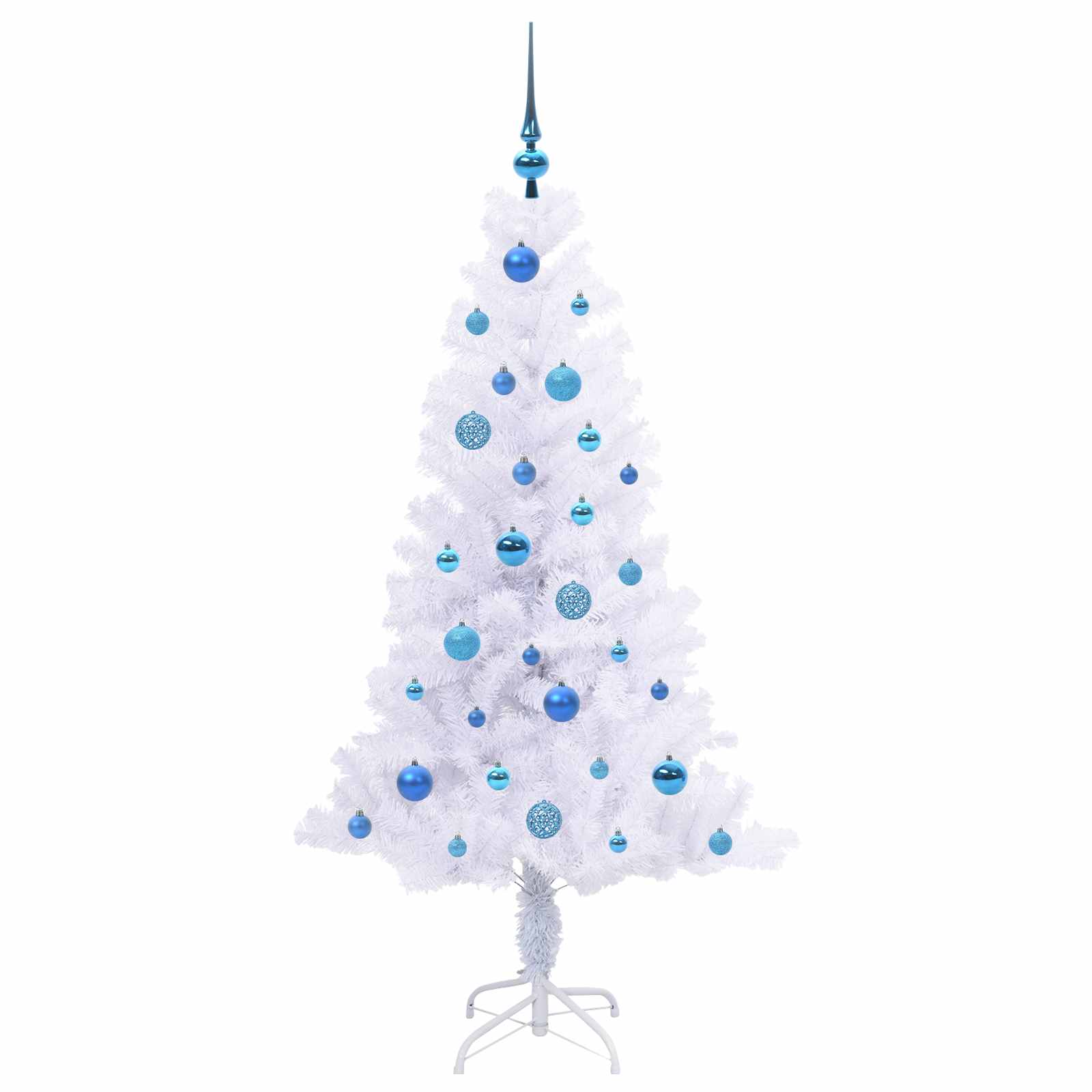 Albero di Natale artificiale Bianco 150 cm PVC e Acciaio