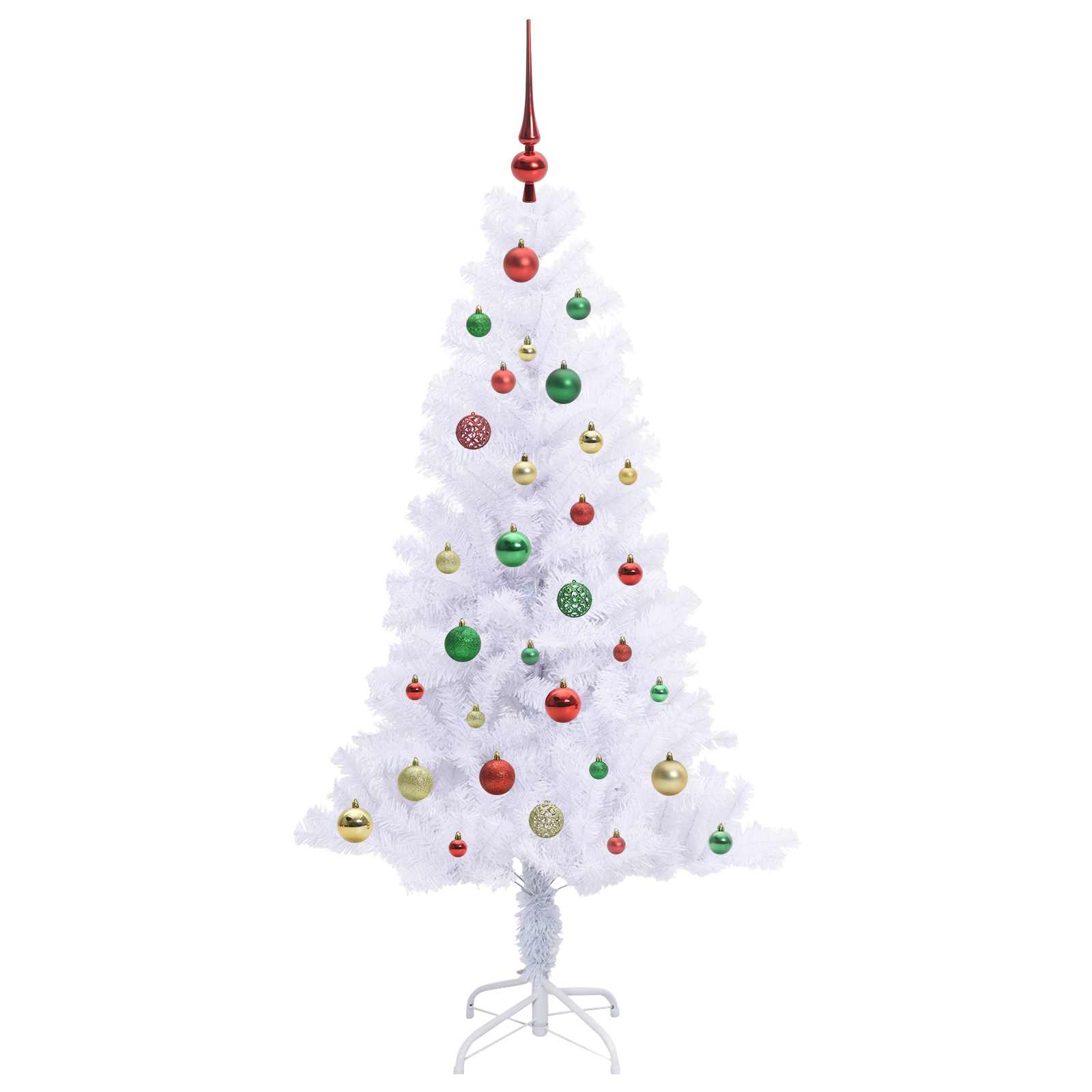 Albero di Natale artificiale Bianco 150 cm PVC e Acciaio