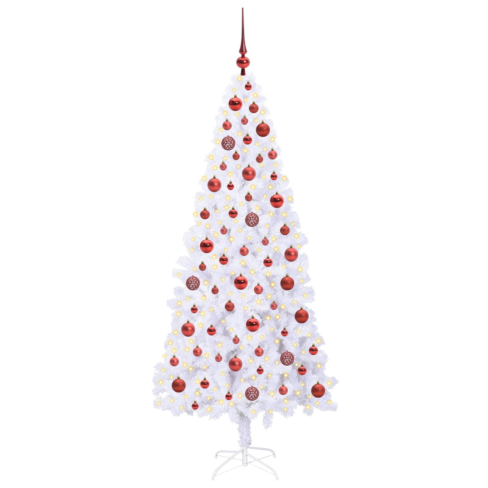Albero di Natale artificiale Bianco 180 cm PVC e Acciaio
