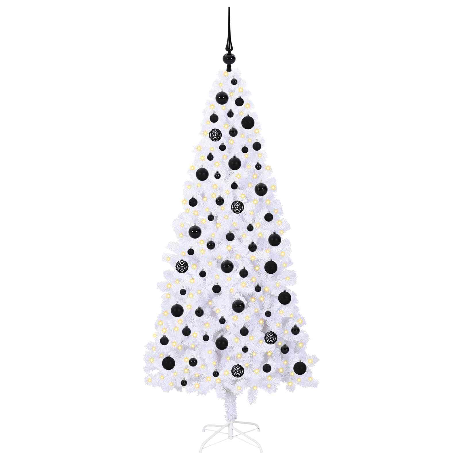 Albero di Natale artificiale Bianco 180 cm PVC e Acciaio