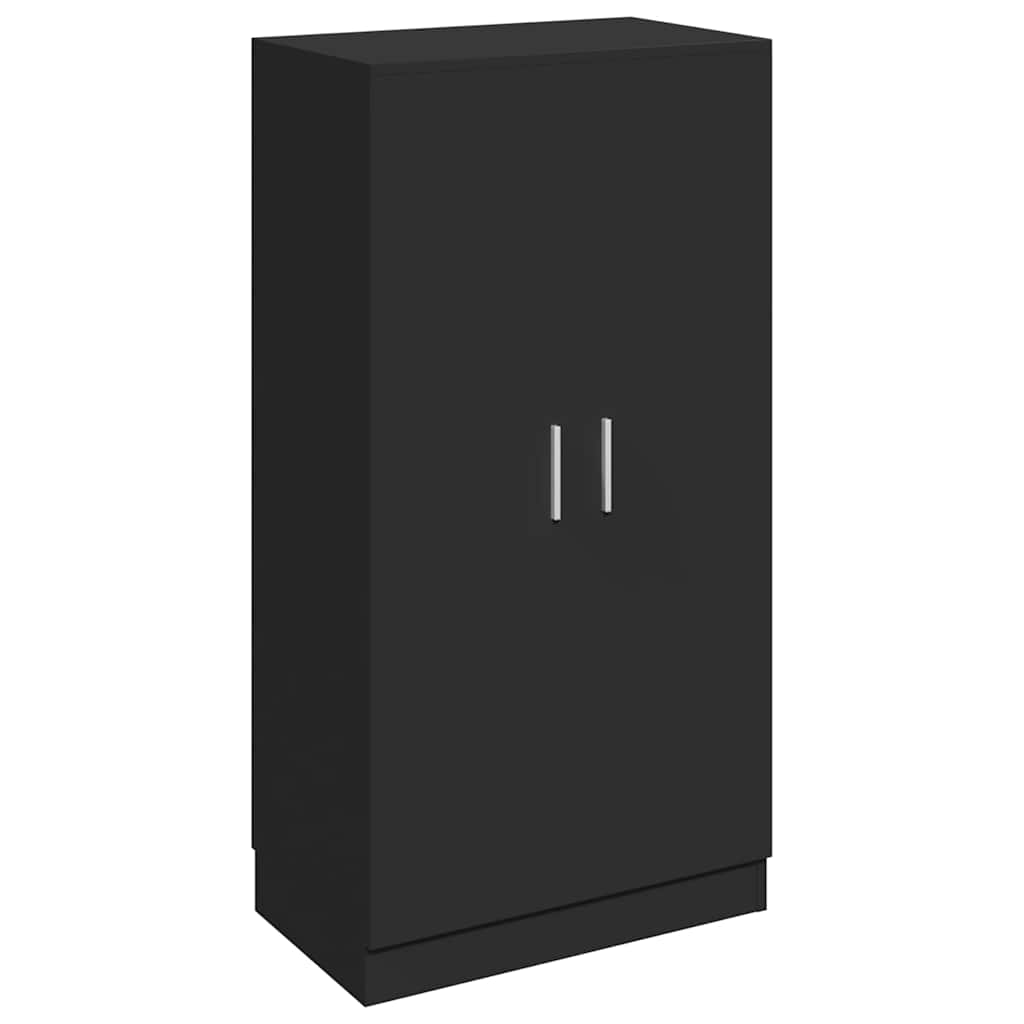 Scarpiera Nera 55x35x108 cm in Legno Multistrato