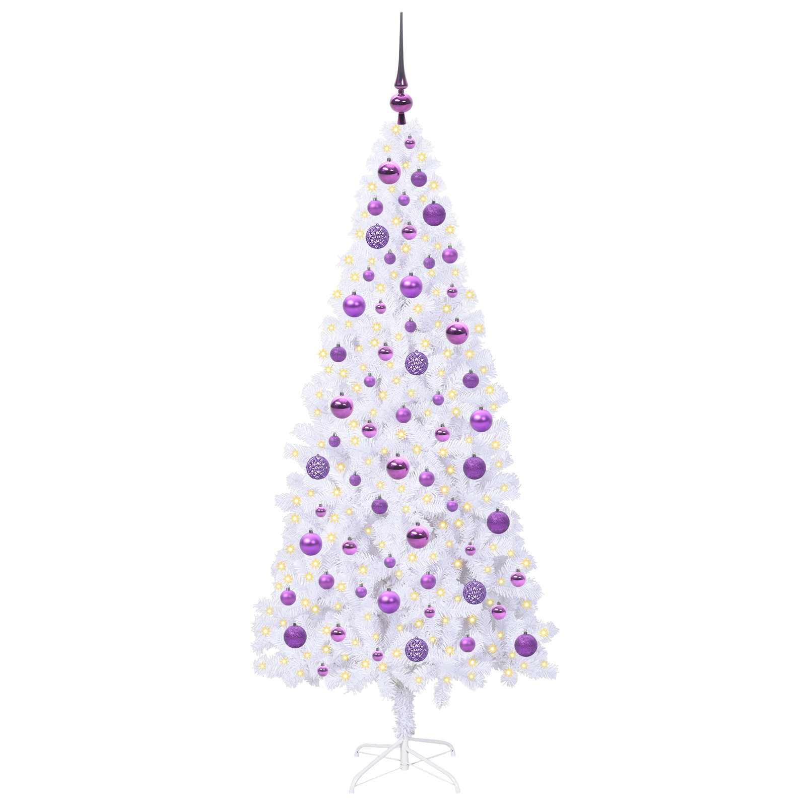 Albero di Natale artificiale Bianco 180 cm PVC e Acciaio