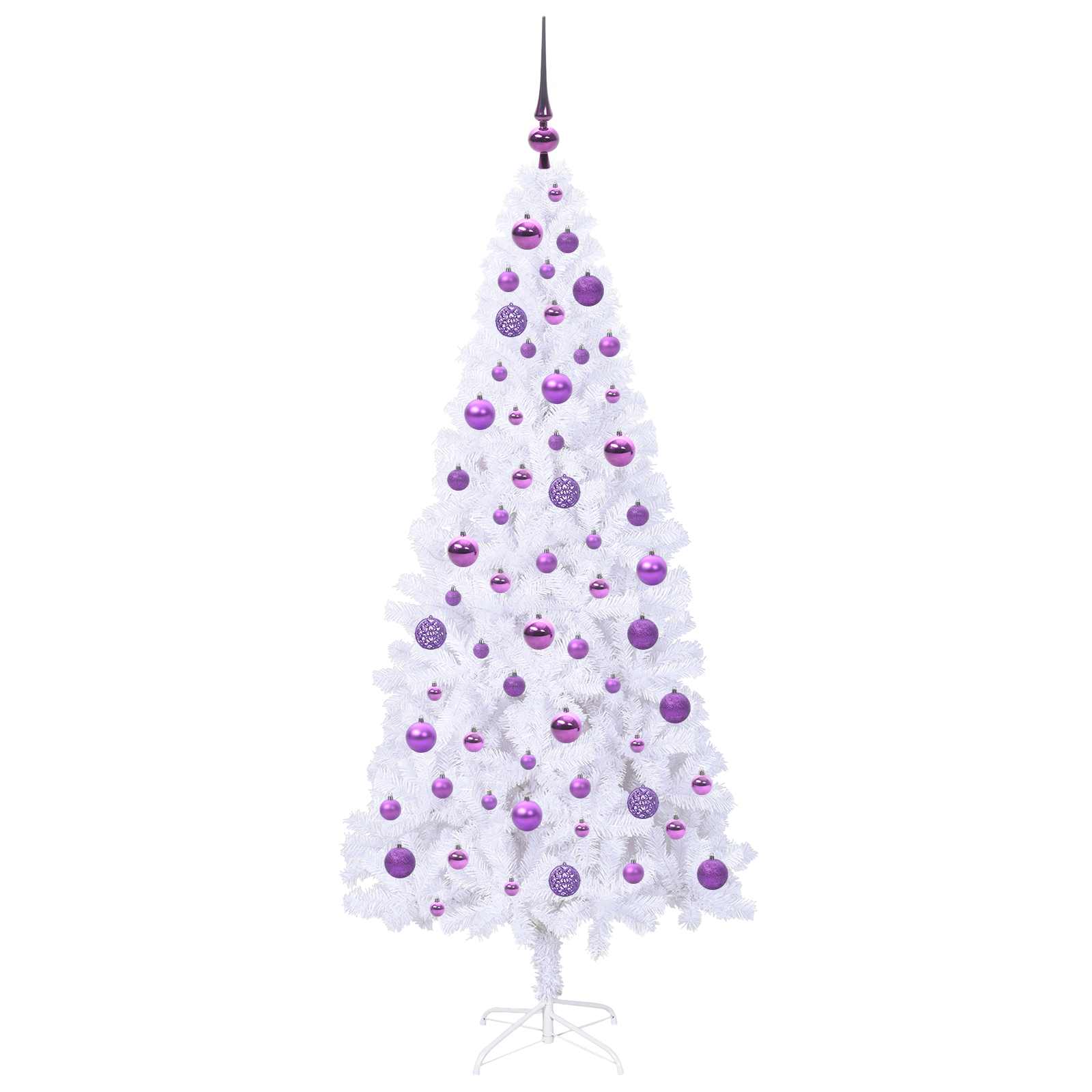Albero di Natale artificiale Bianco 180 cm PVC e Acciaio