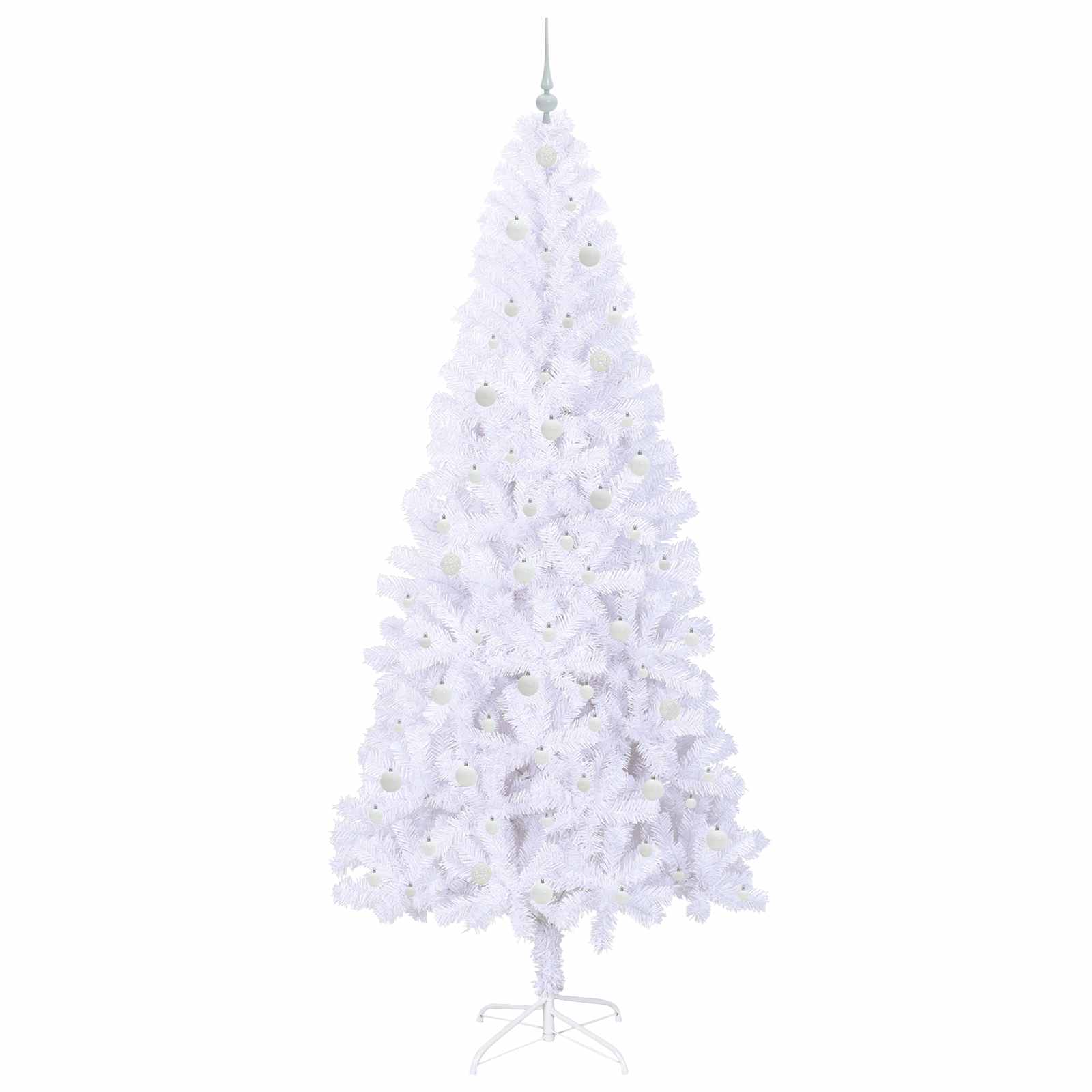 Albero di Natale artificiale Bianco 240 cm PVC e Acciaio