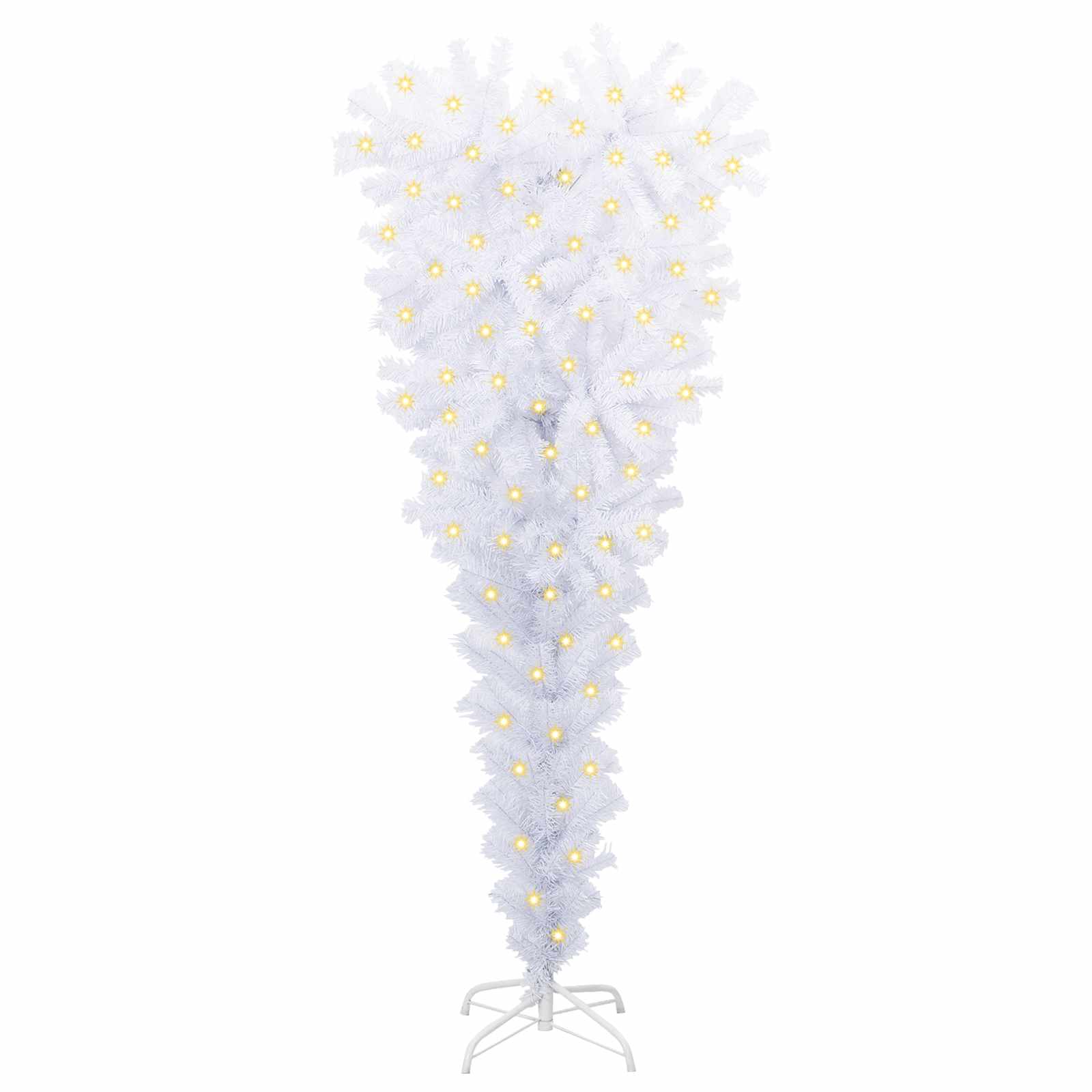 Albero di Natale artificiale Bianco 120 cm PVC e Acciaio