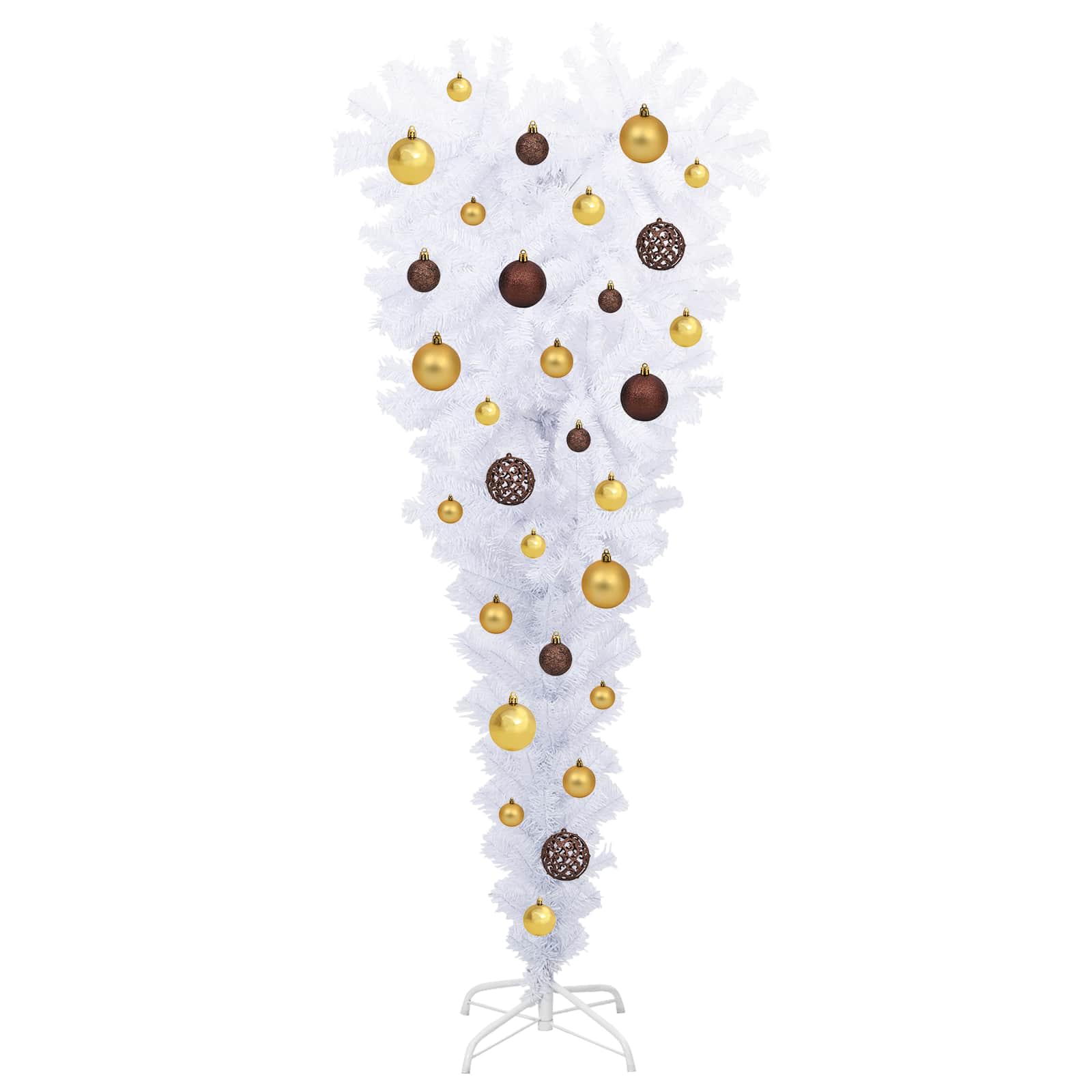 Albero di Natale artificiale Bianco 120 cm PVC e Acciaio
