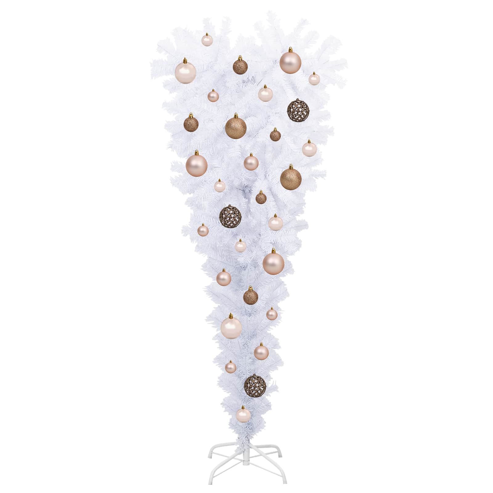 Albero di Natale artificiale Bianco 120 cm PVC e Acciaio