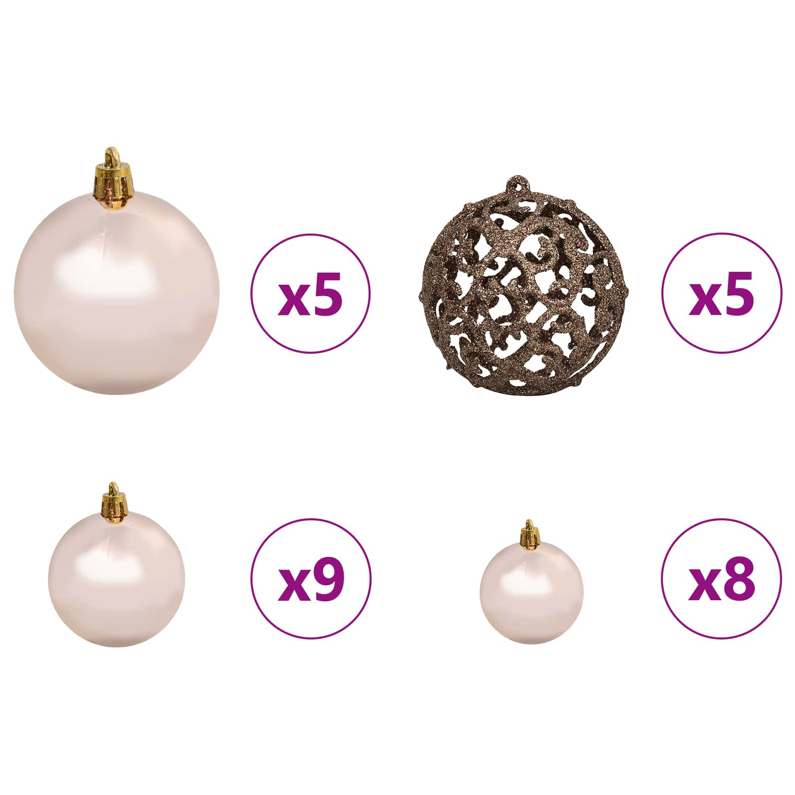 Albero di Natale artificiale Bianco 120 cm PVC e Acciaio